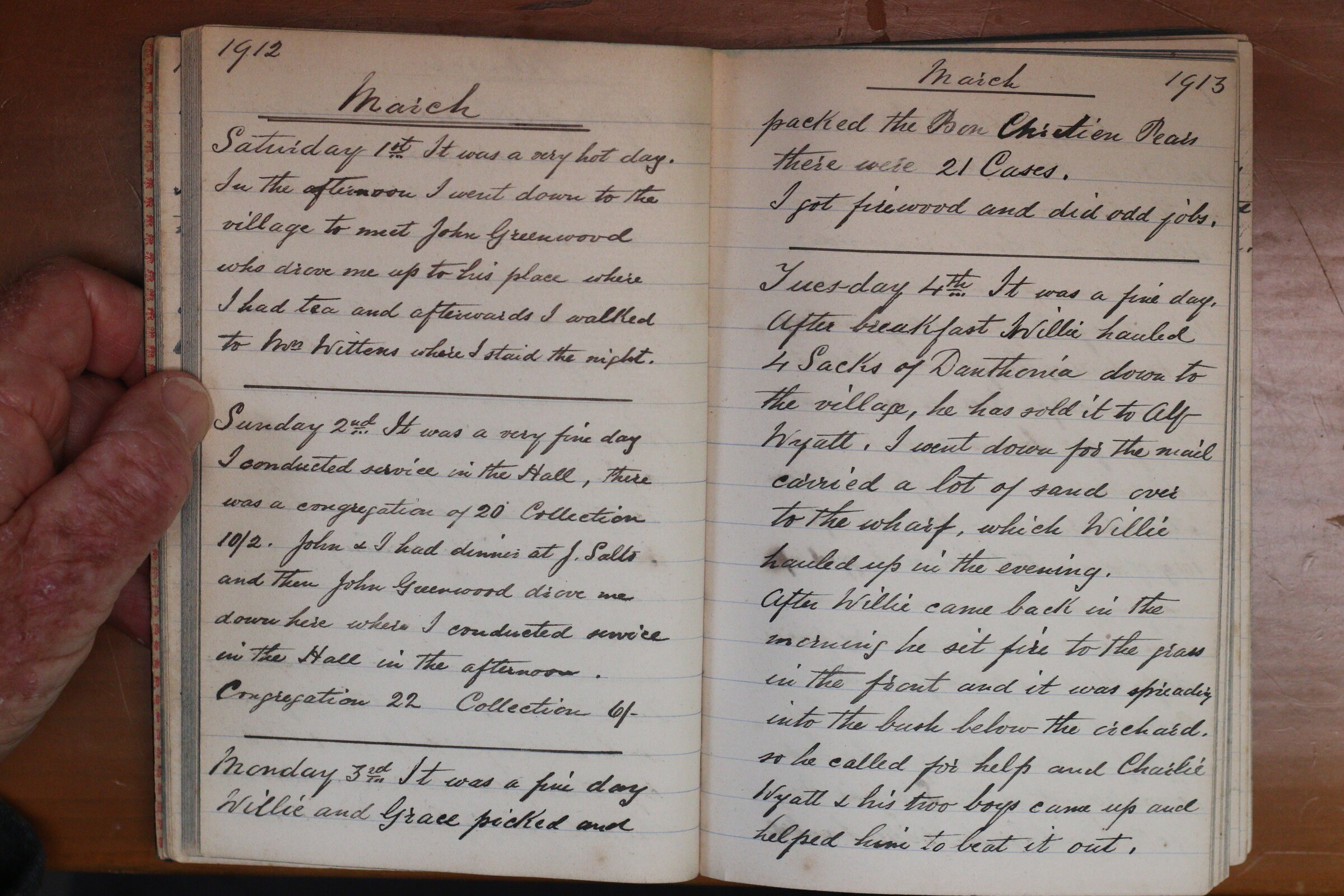 Original CS Clarke diary page