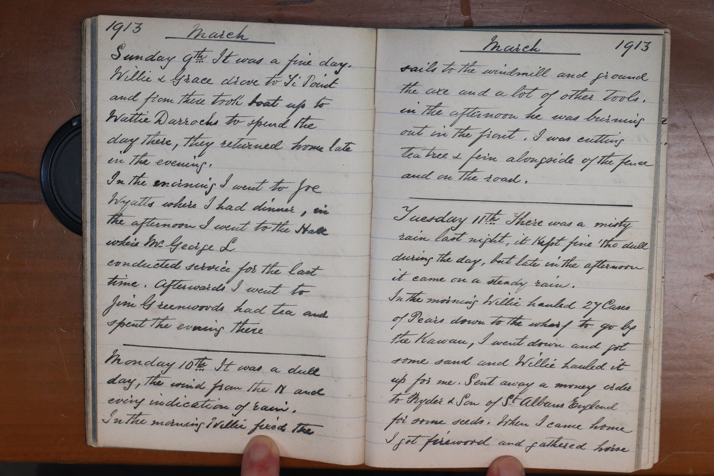 Original CS Clarke diary page