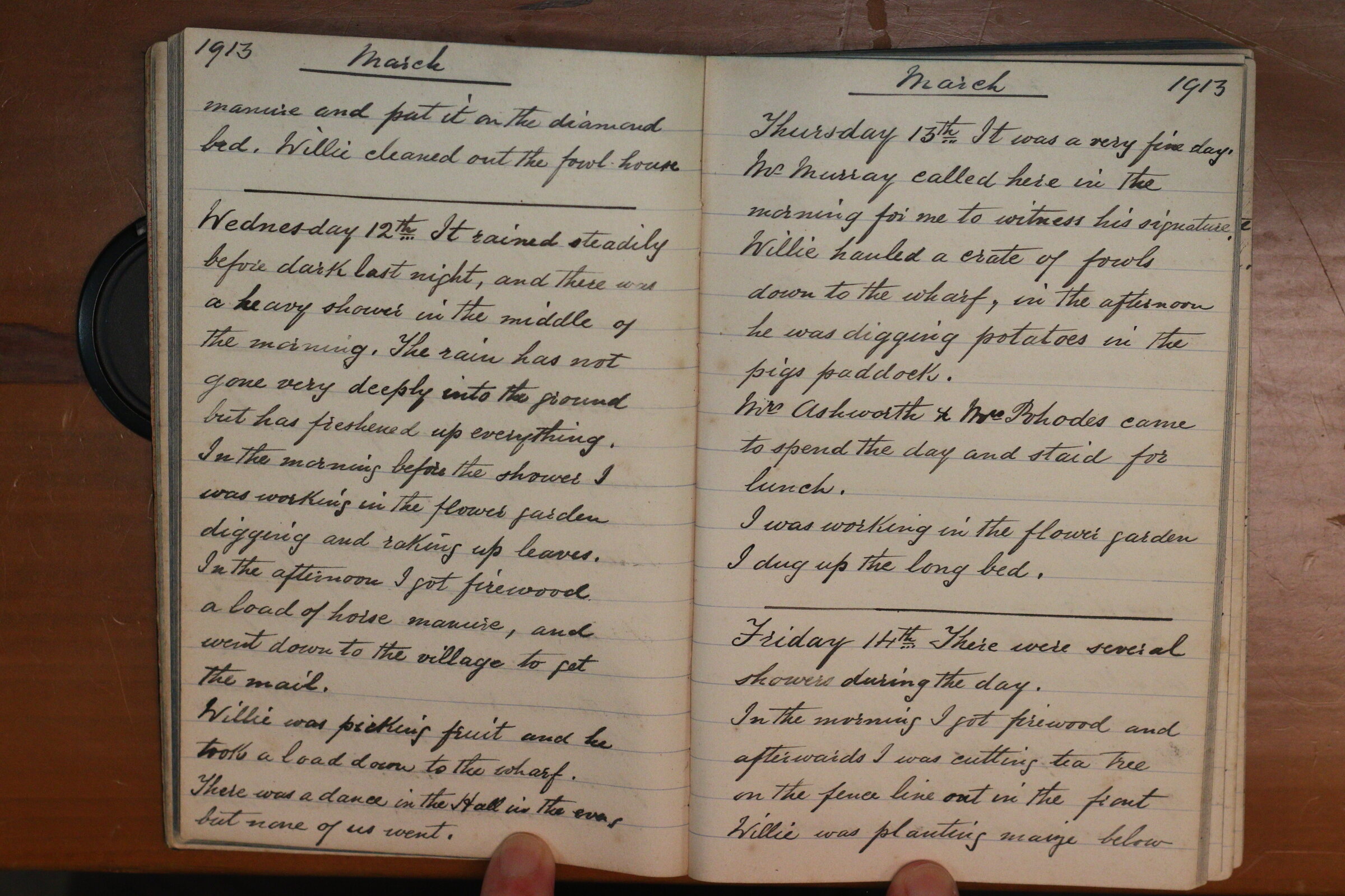 Original CS Clarke diary page