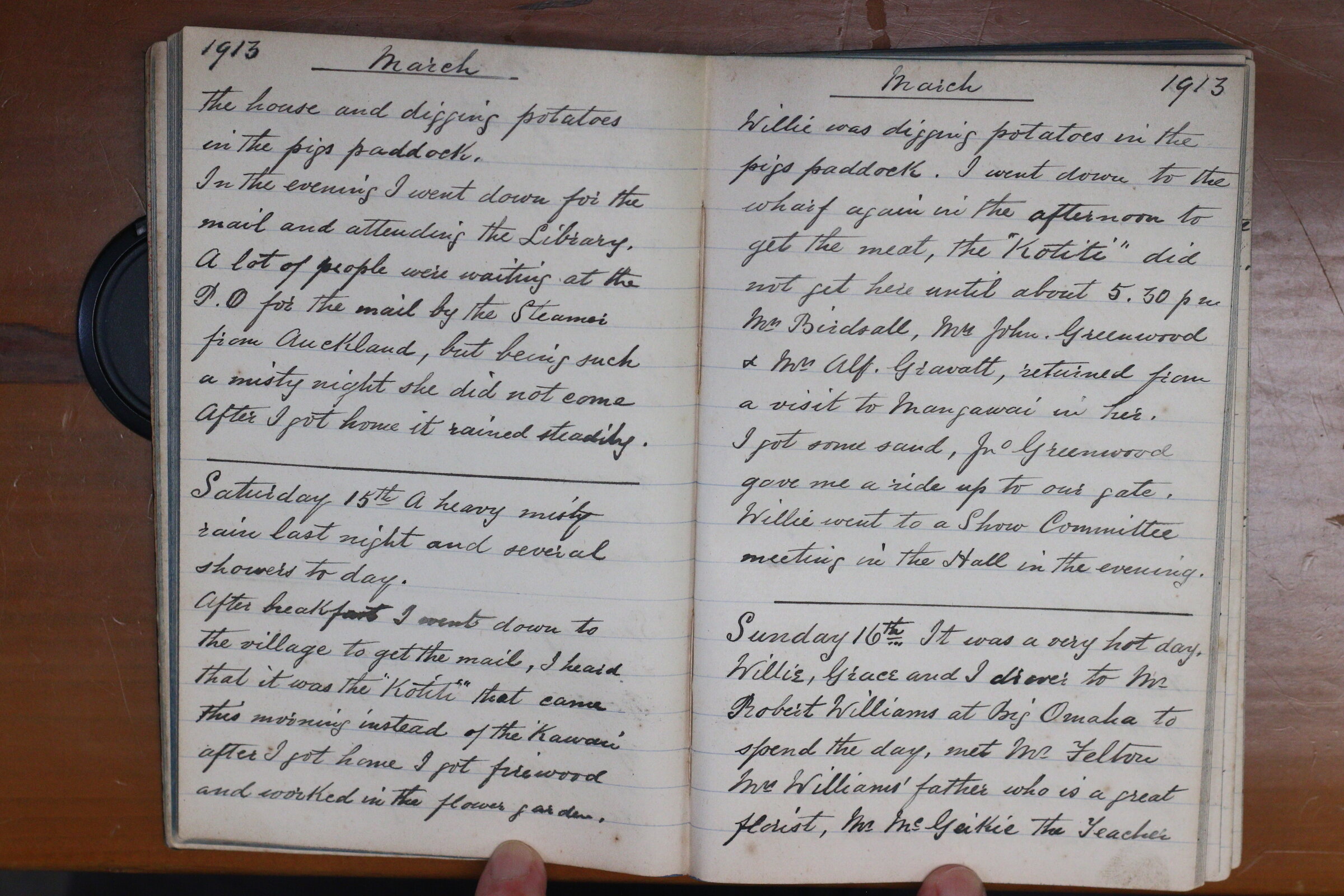 Original CS Clarke diary page