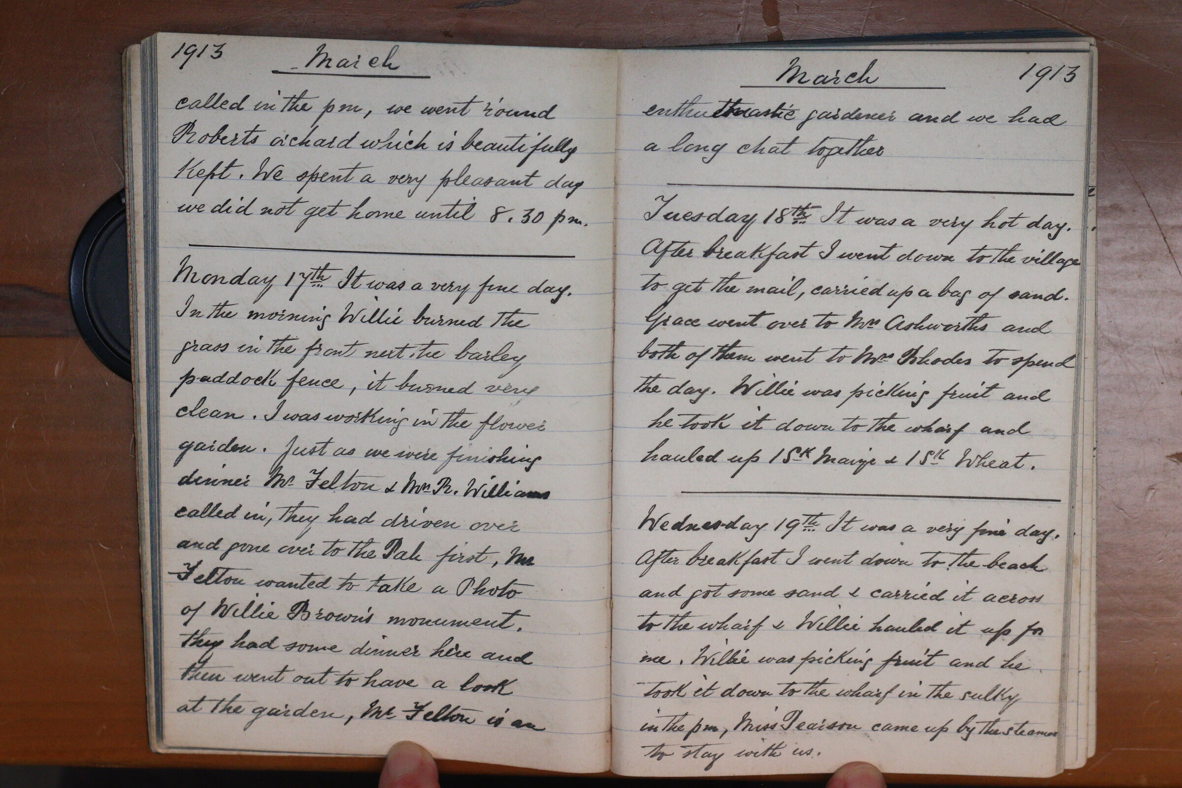 Original CS Clarke diary page