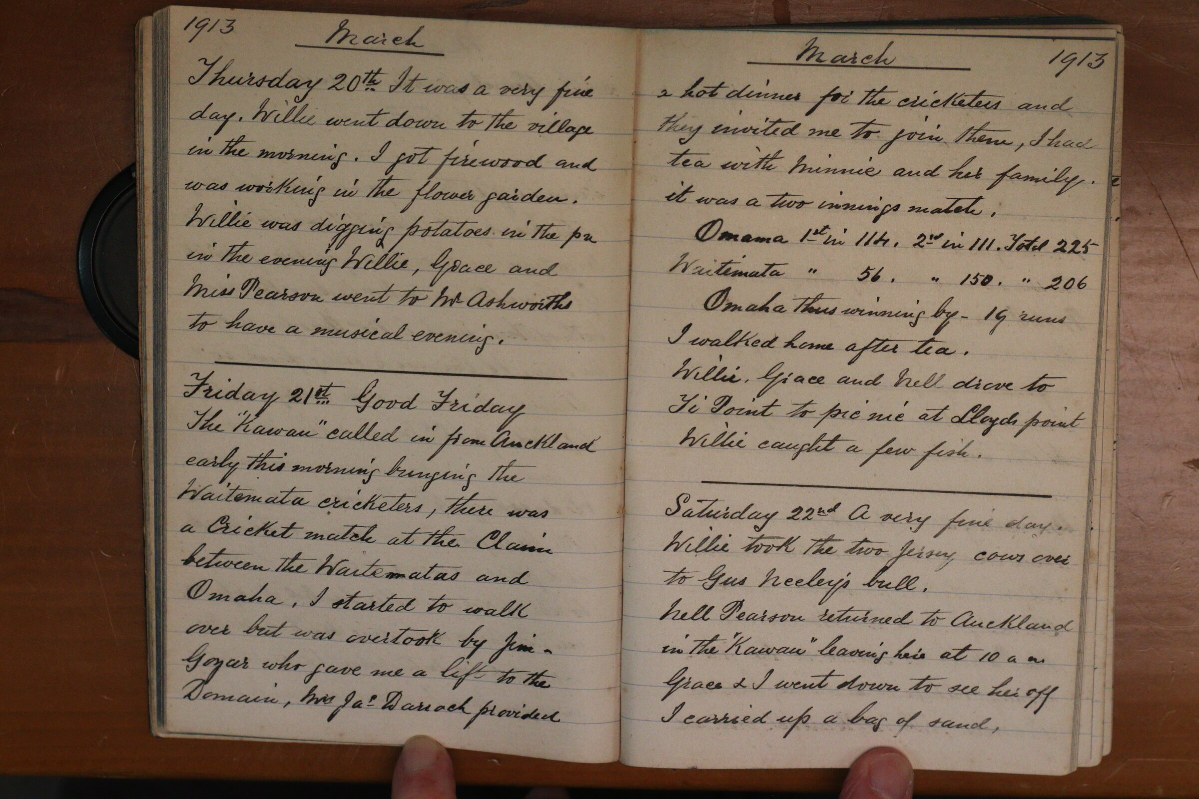 Original CS Clarke diary page