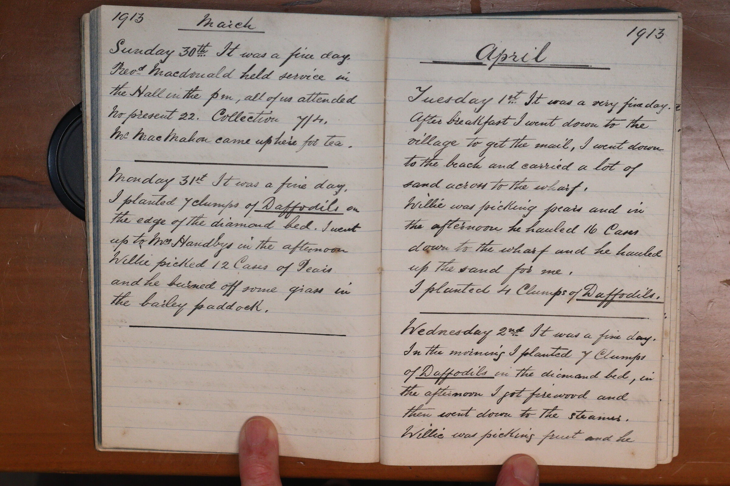 Original CS Clarke diary page