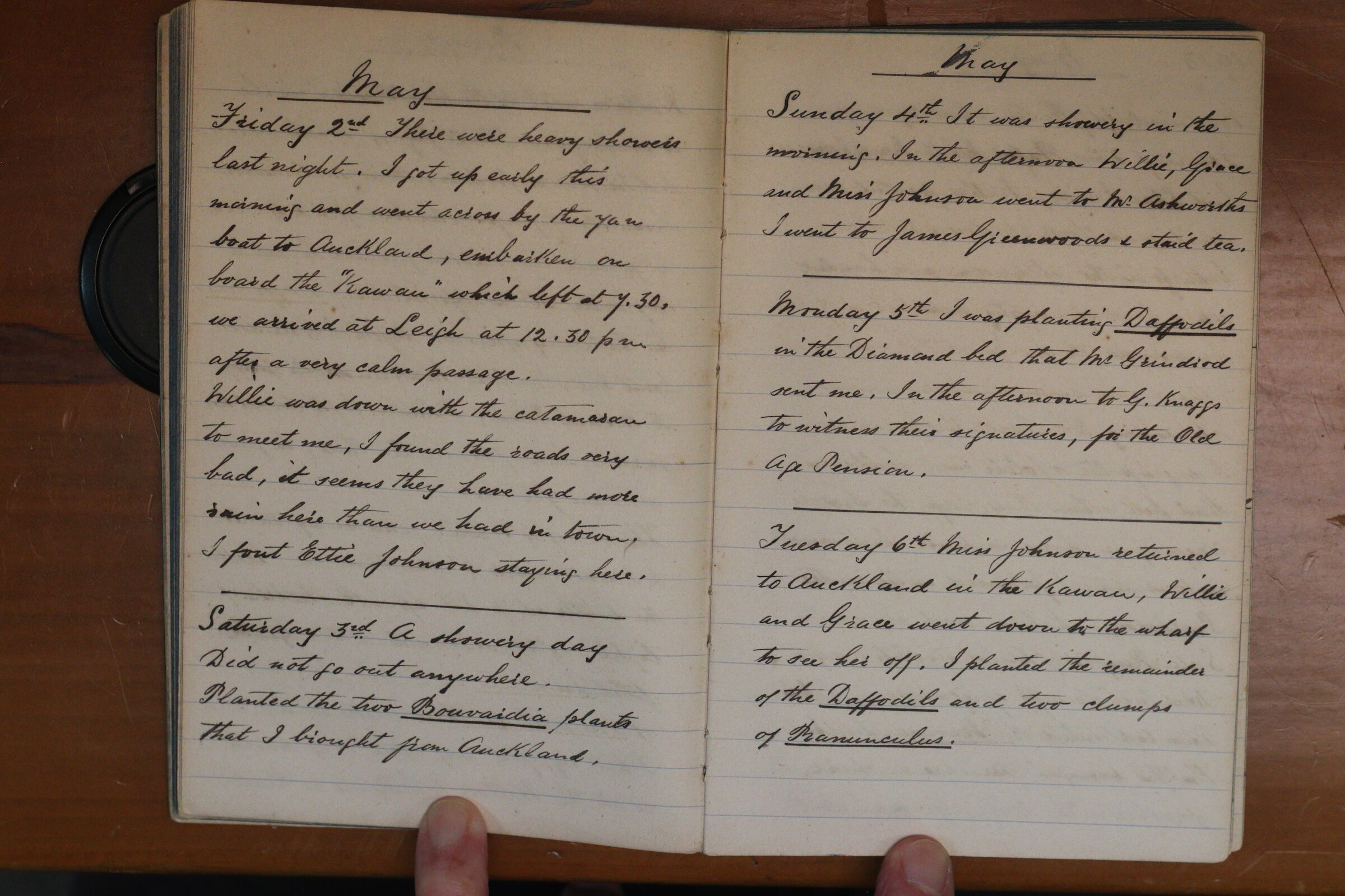 Original CS Clarke diary page