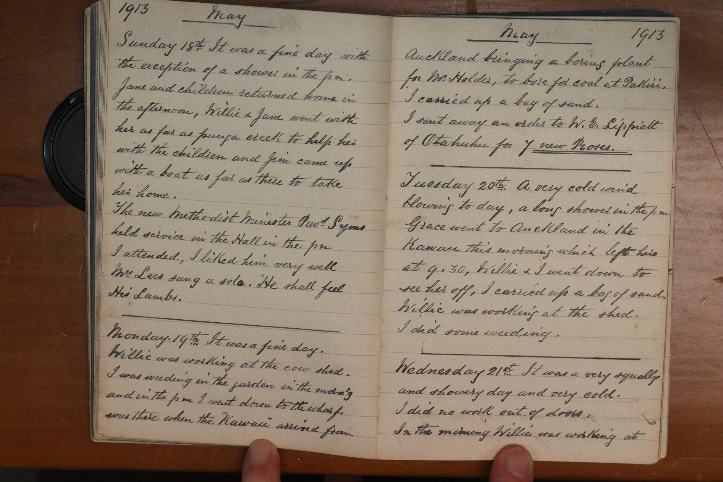 Original CS Clarke diary page