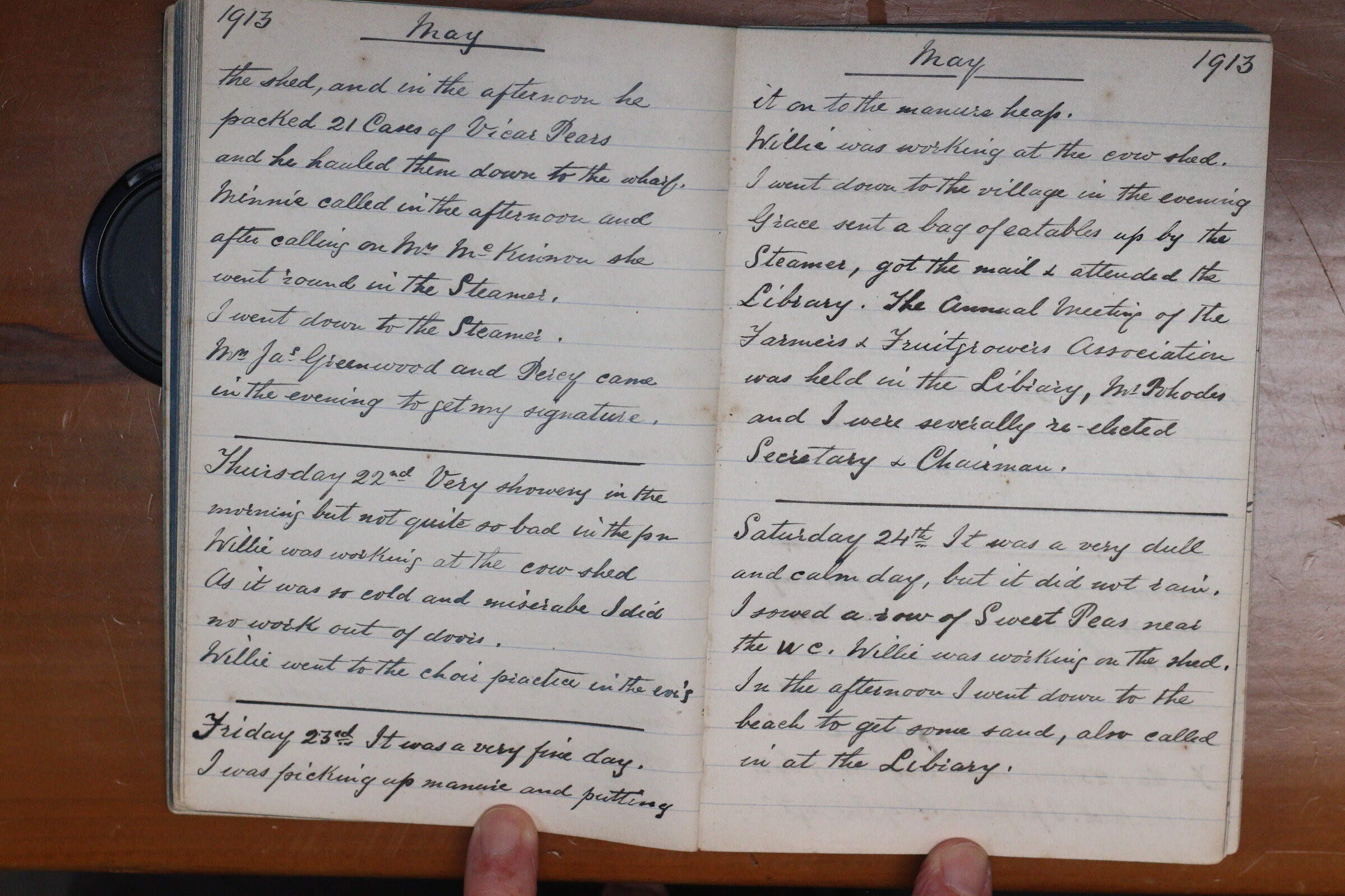 Original CS Clarke diary page