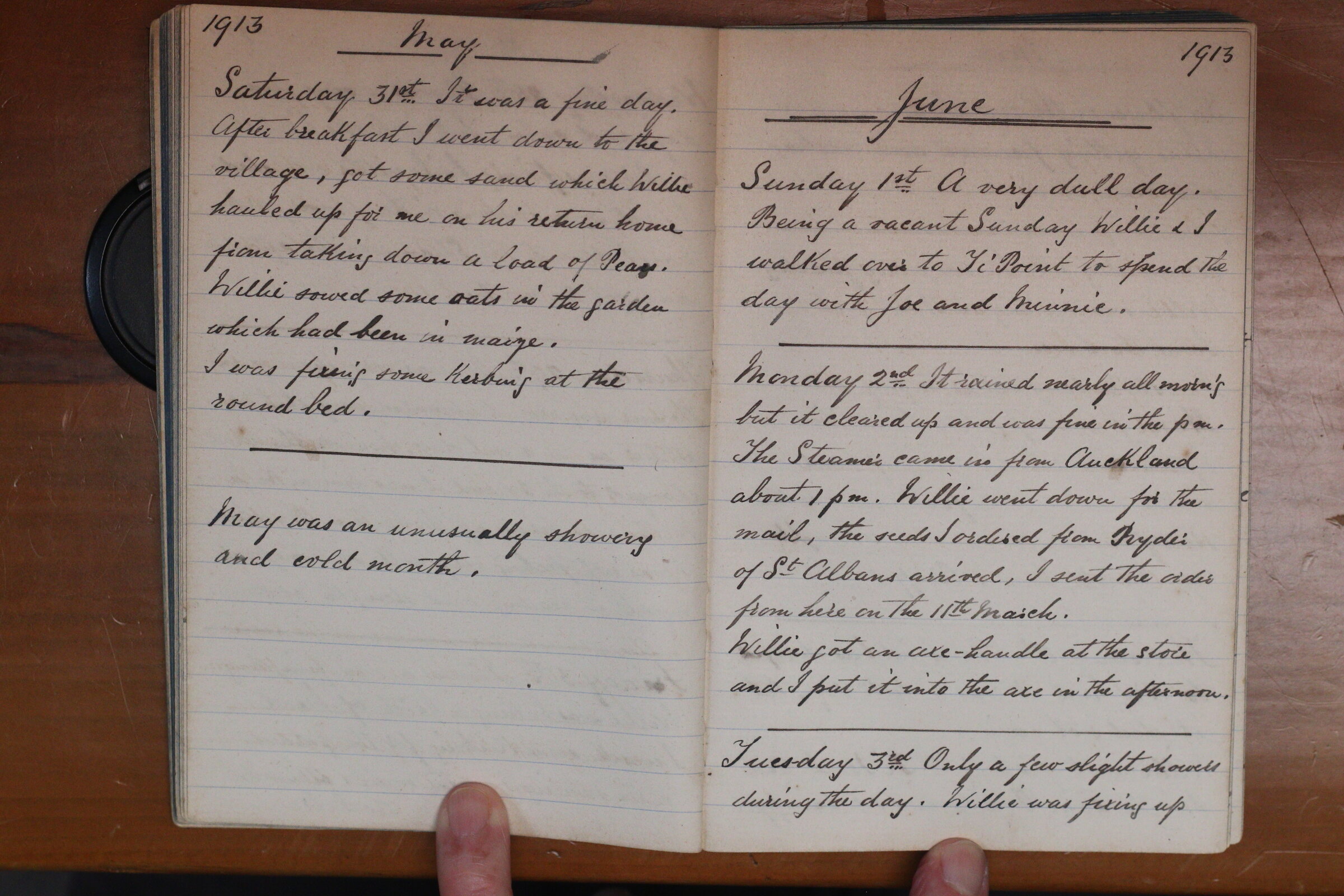 Original CS Clarke diary page