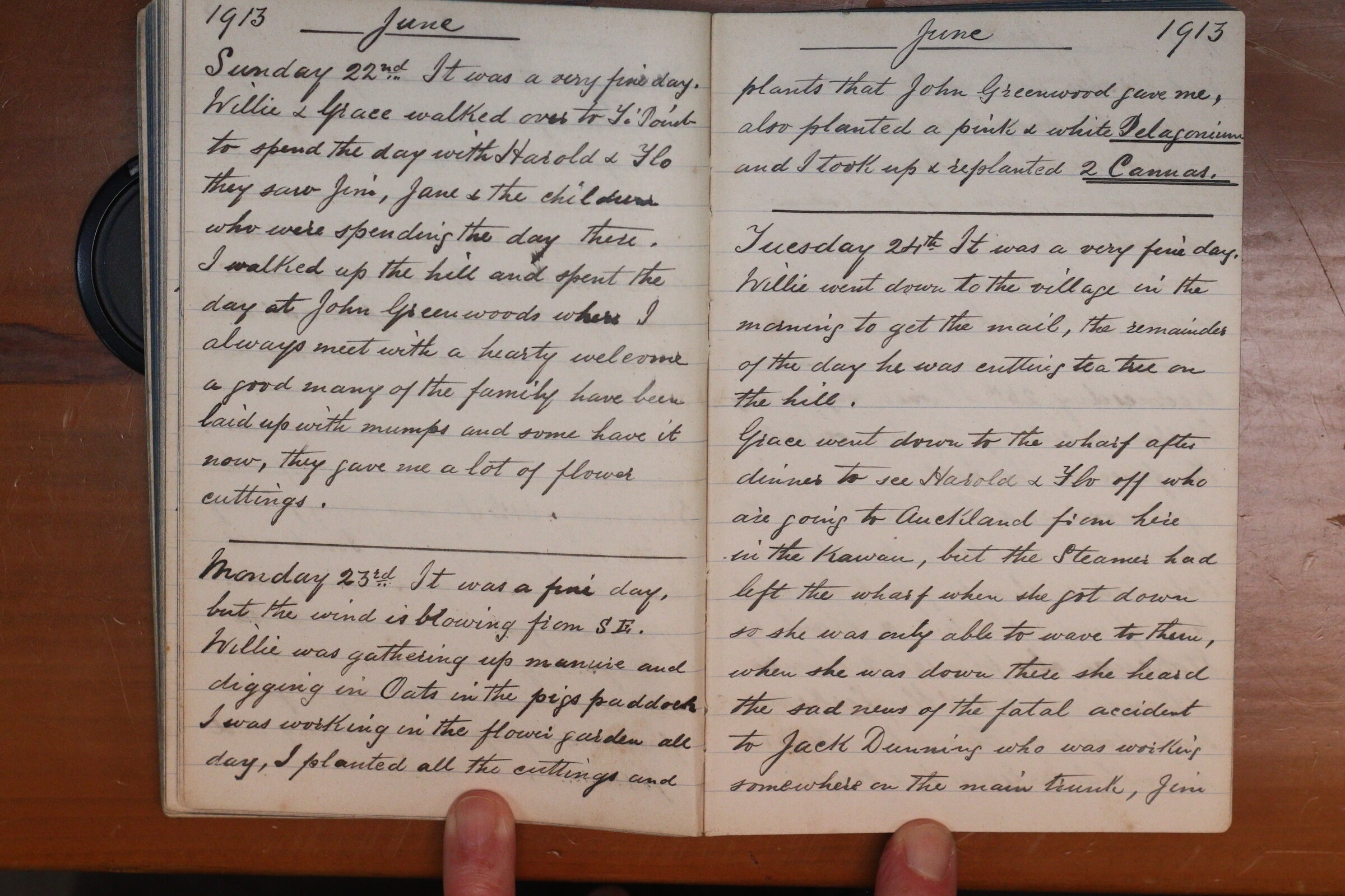 Original CS Clarke diary page