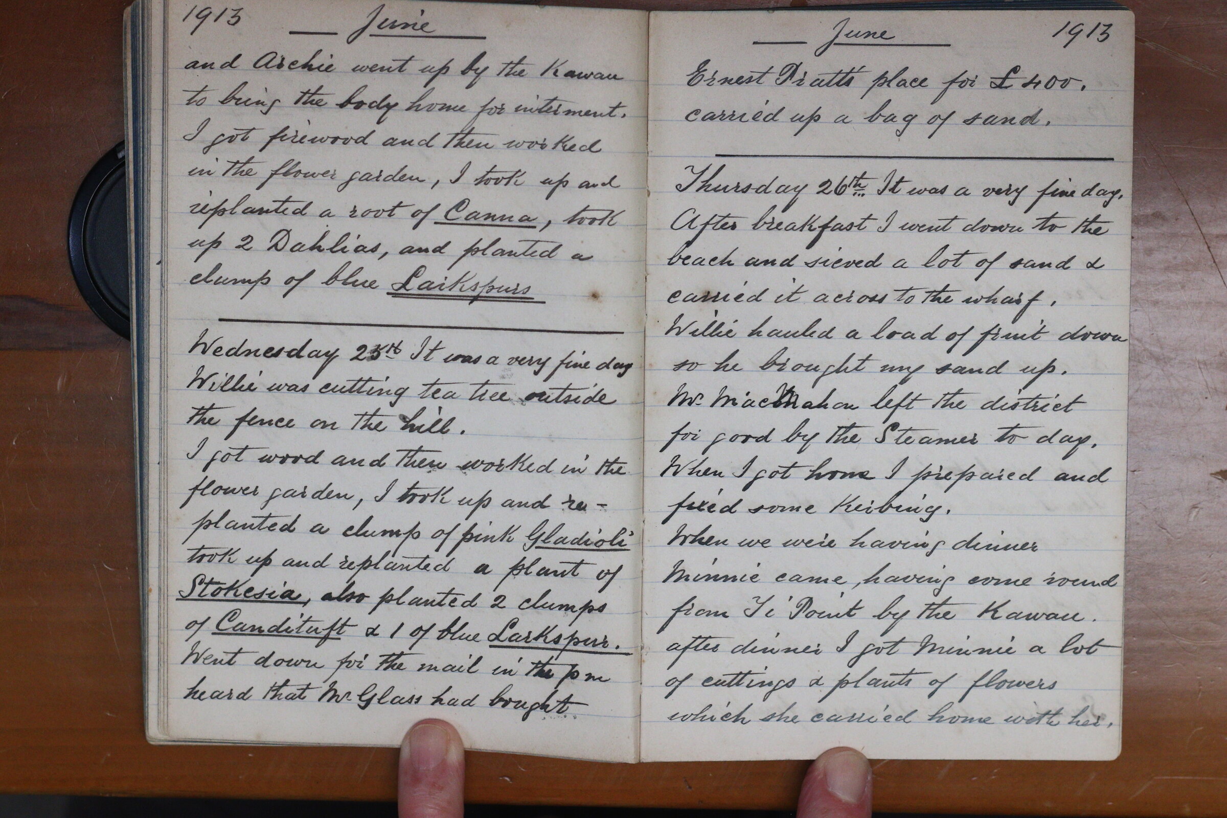 Original CS Clarke diary page
