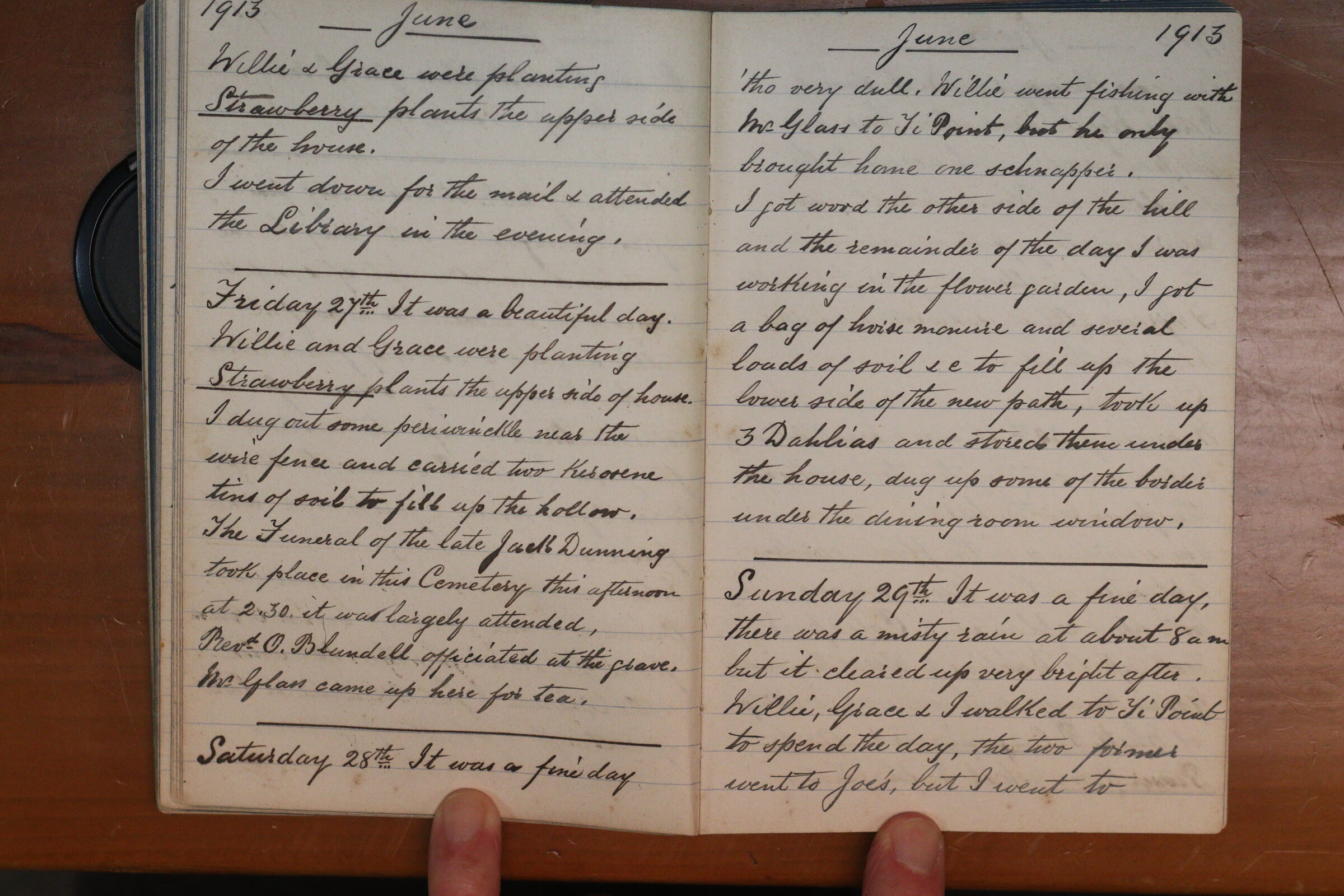 Original CS Clarke diary page