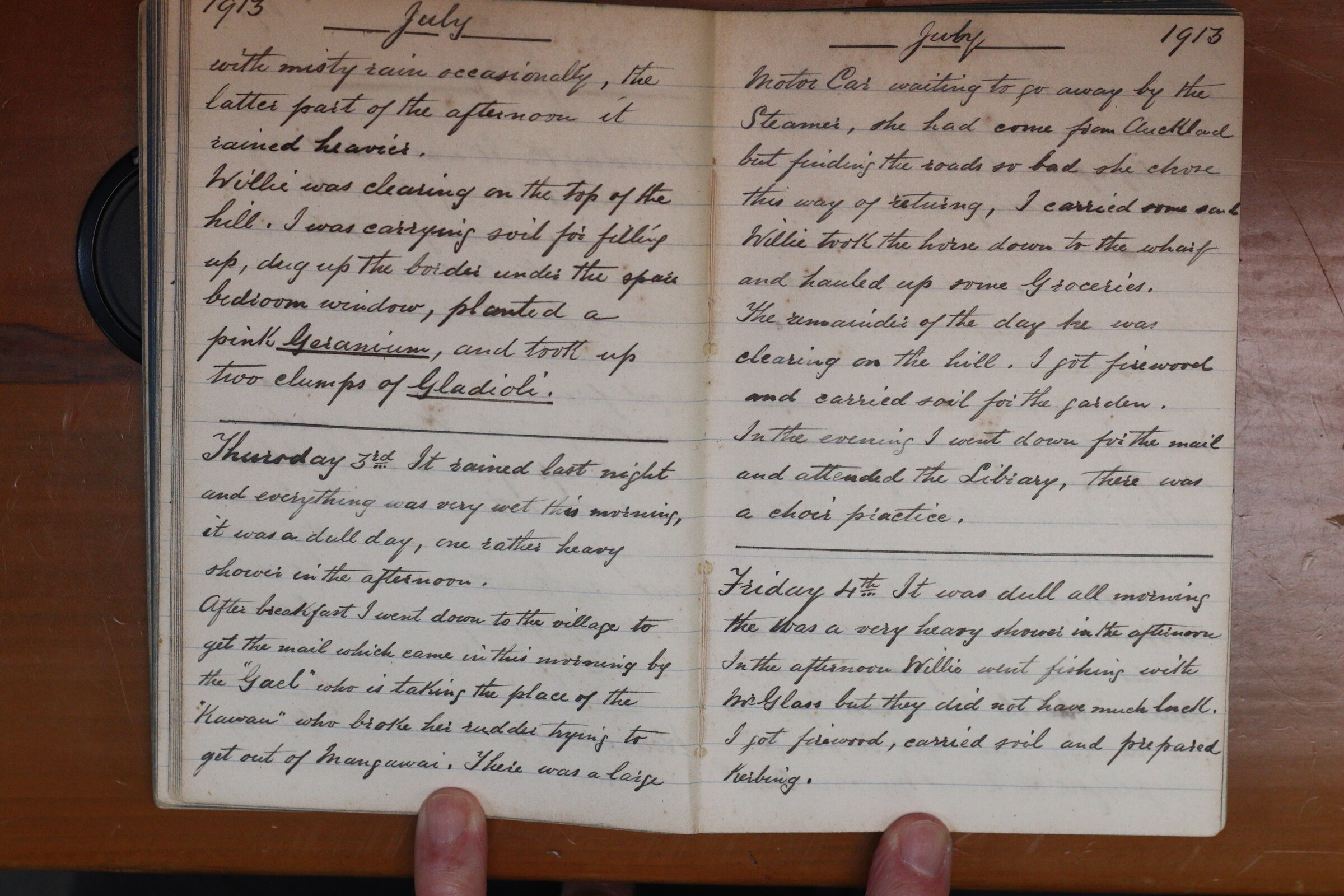 Original CS Clarke diary page