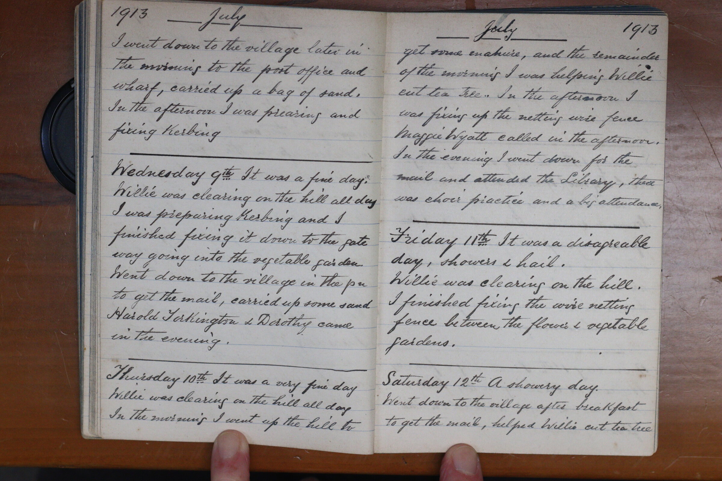 Original CS Clarke diary page
