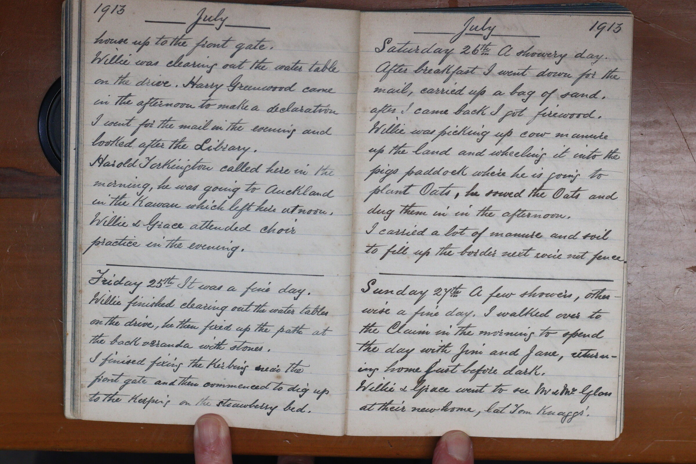 Original CS Clarke diary page