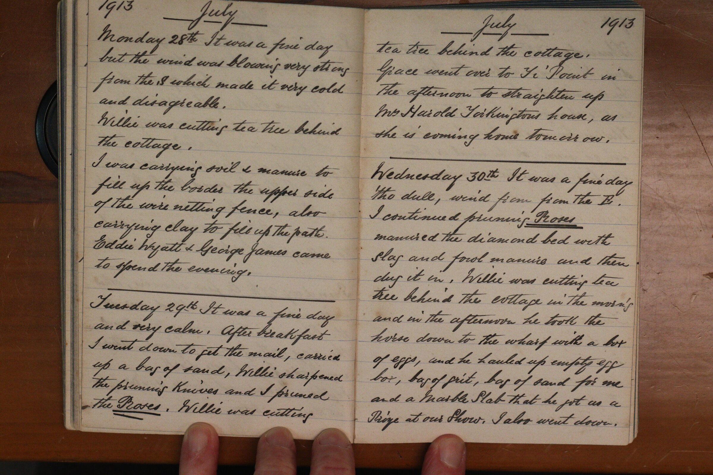 Original CS Clarke diary page
