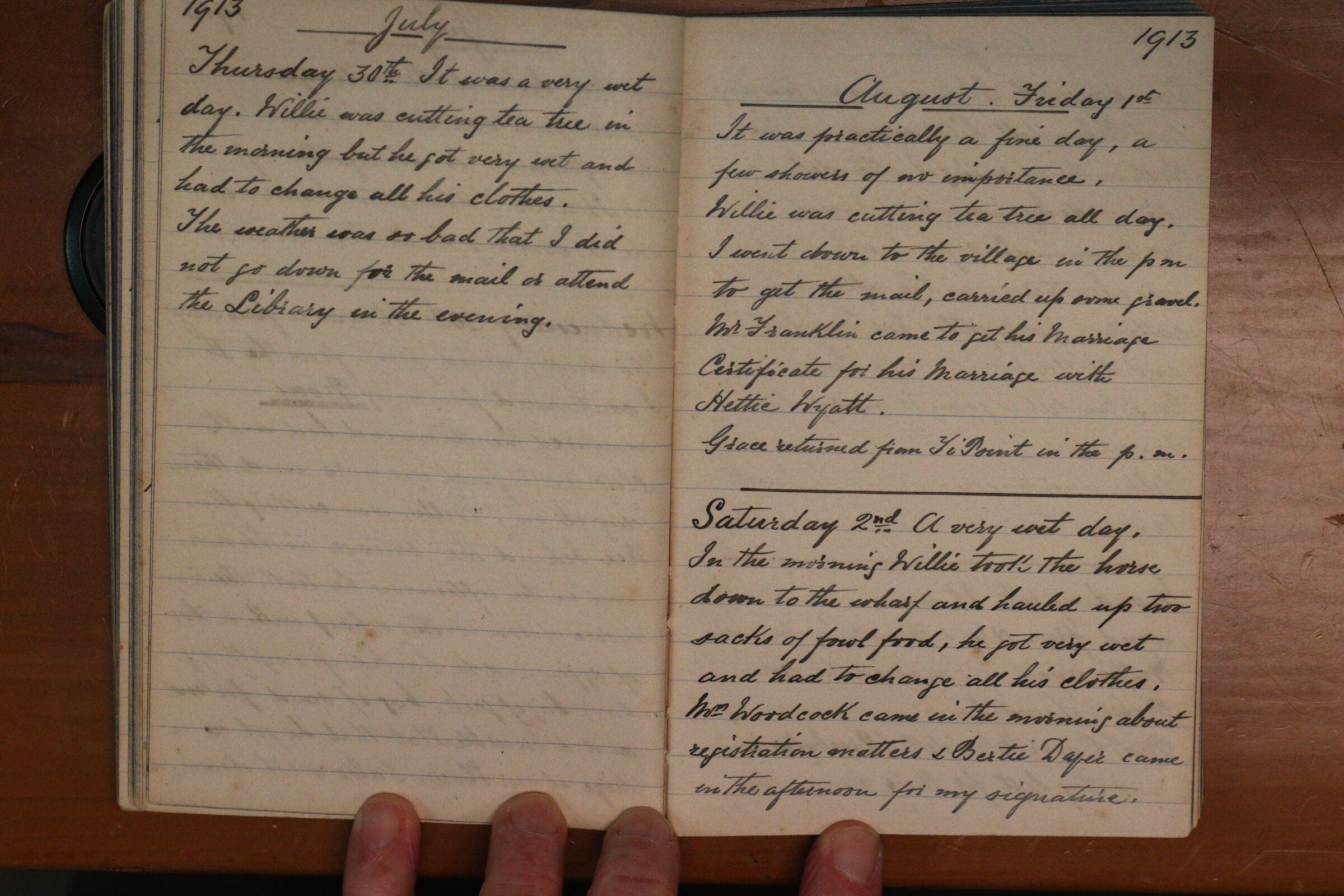 Original CS Clarke diary page