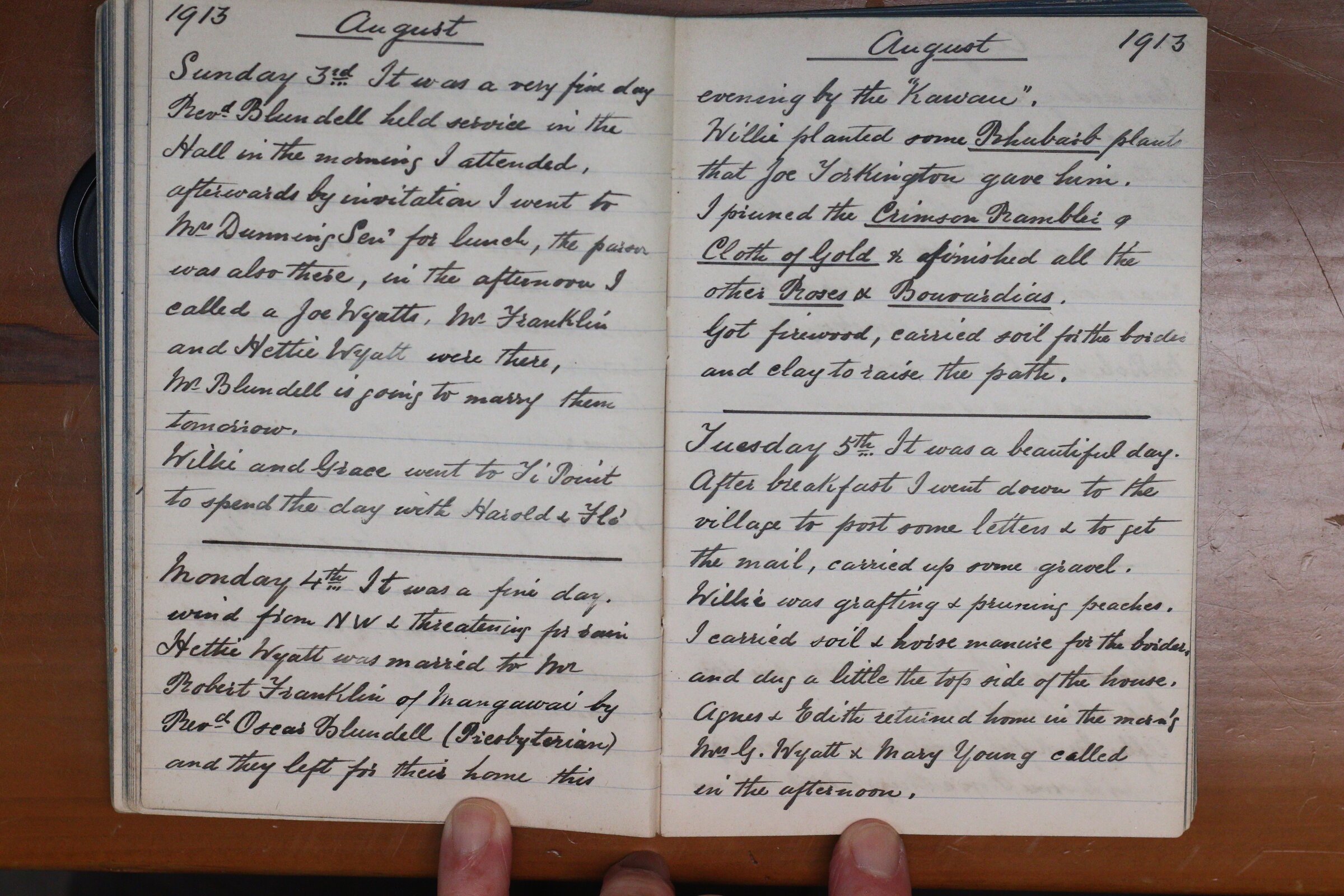 Original CS Clarke diary page