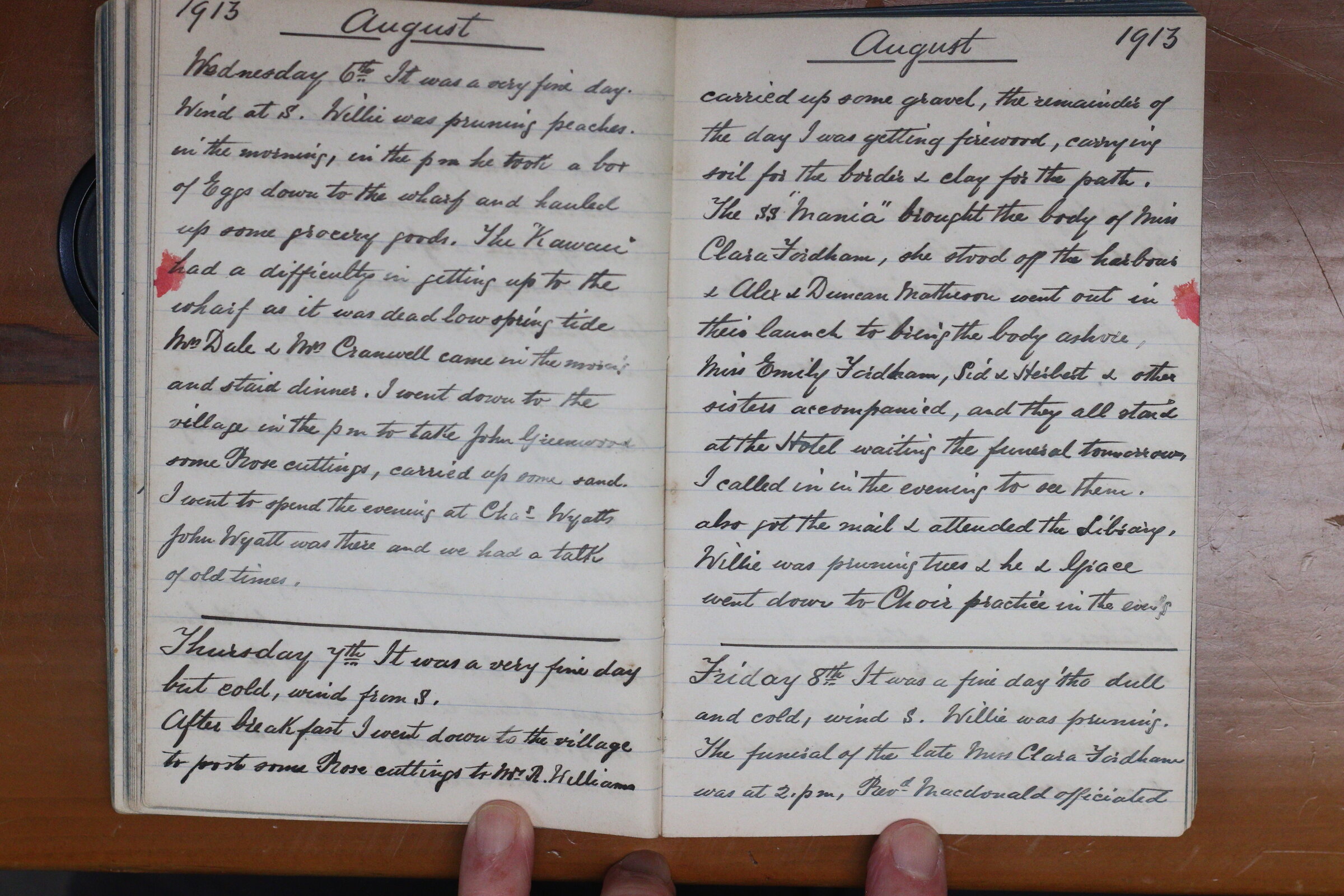 Original CS Clarke diary page