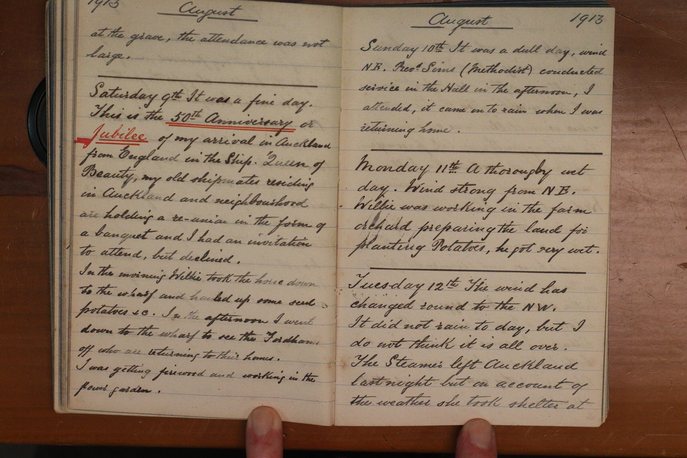 Original CS Clarke diary page