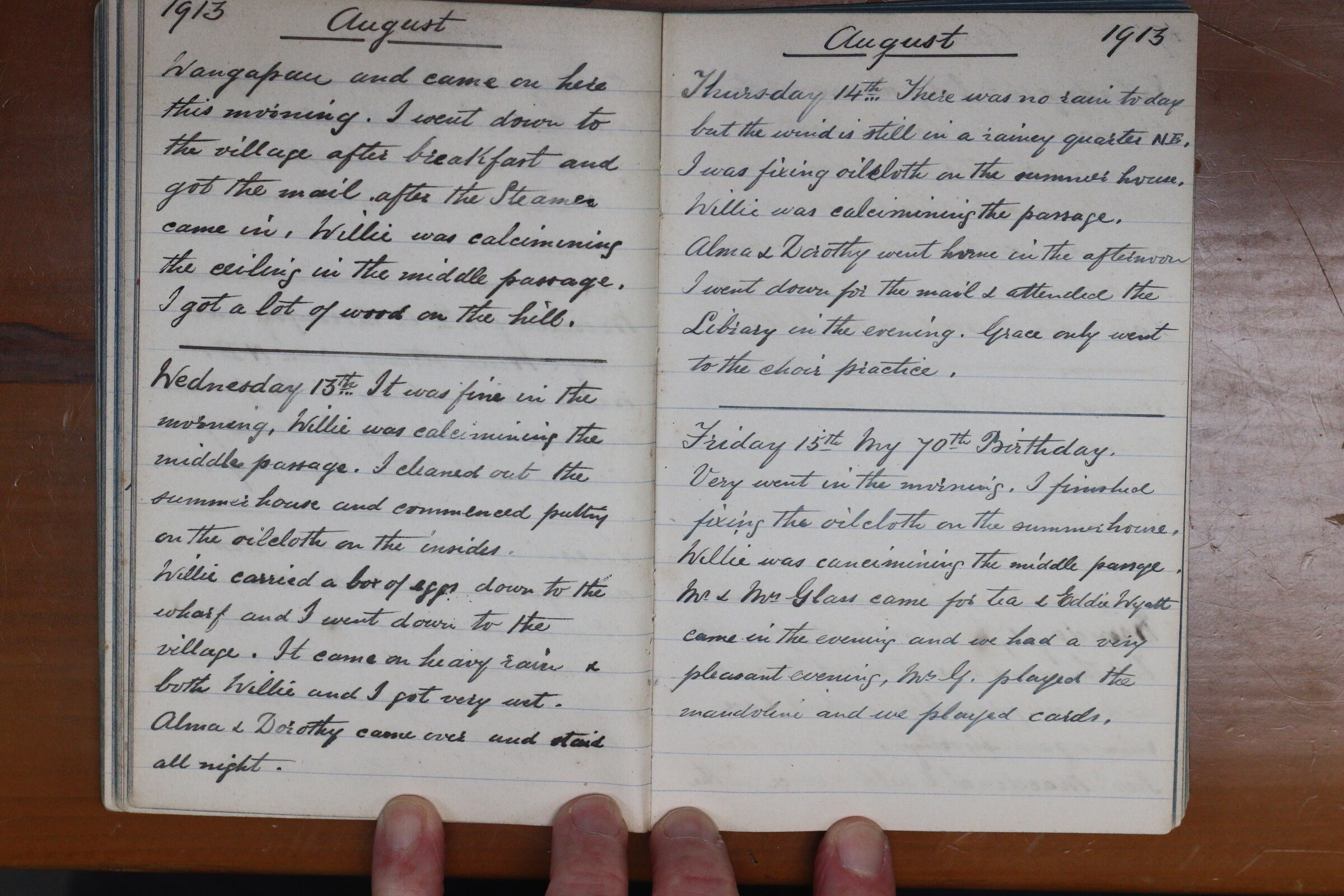 Original CS Clarke diary page
