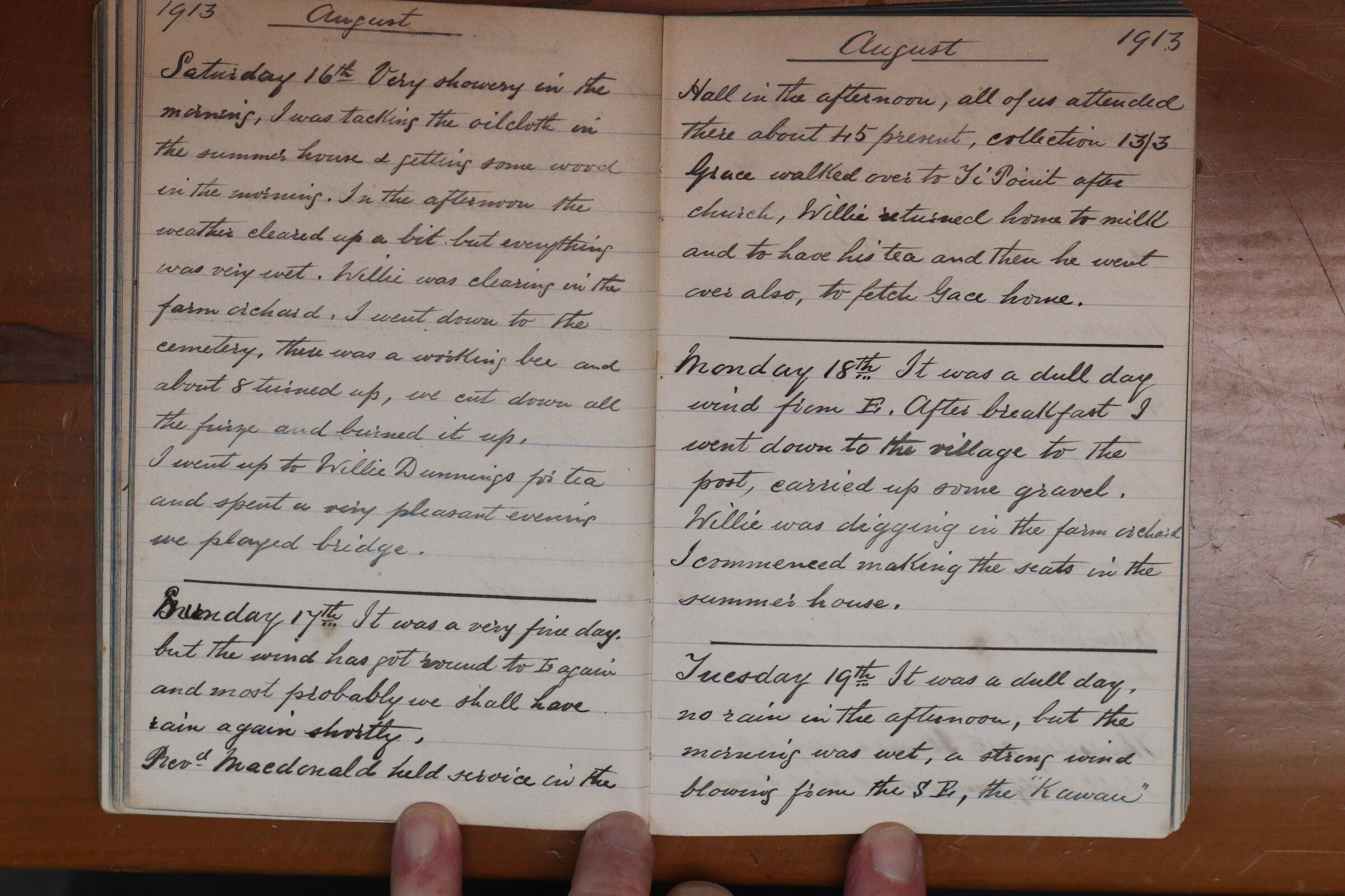 Original CS Clarke diary page