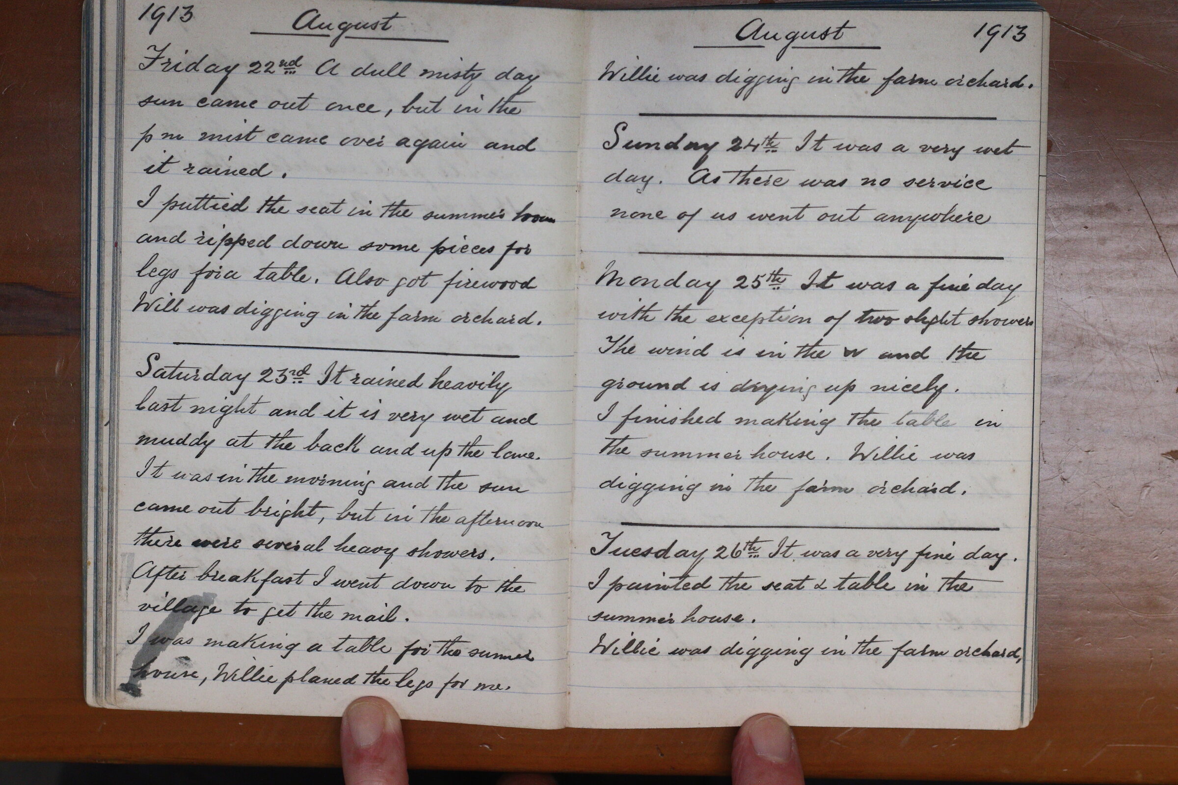 Original CS Clarke diary page