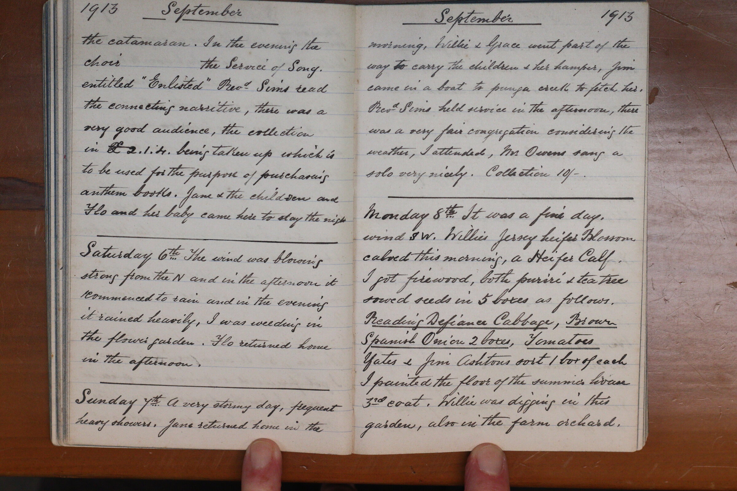 Original CS Clarke diary page