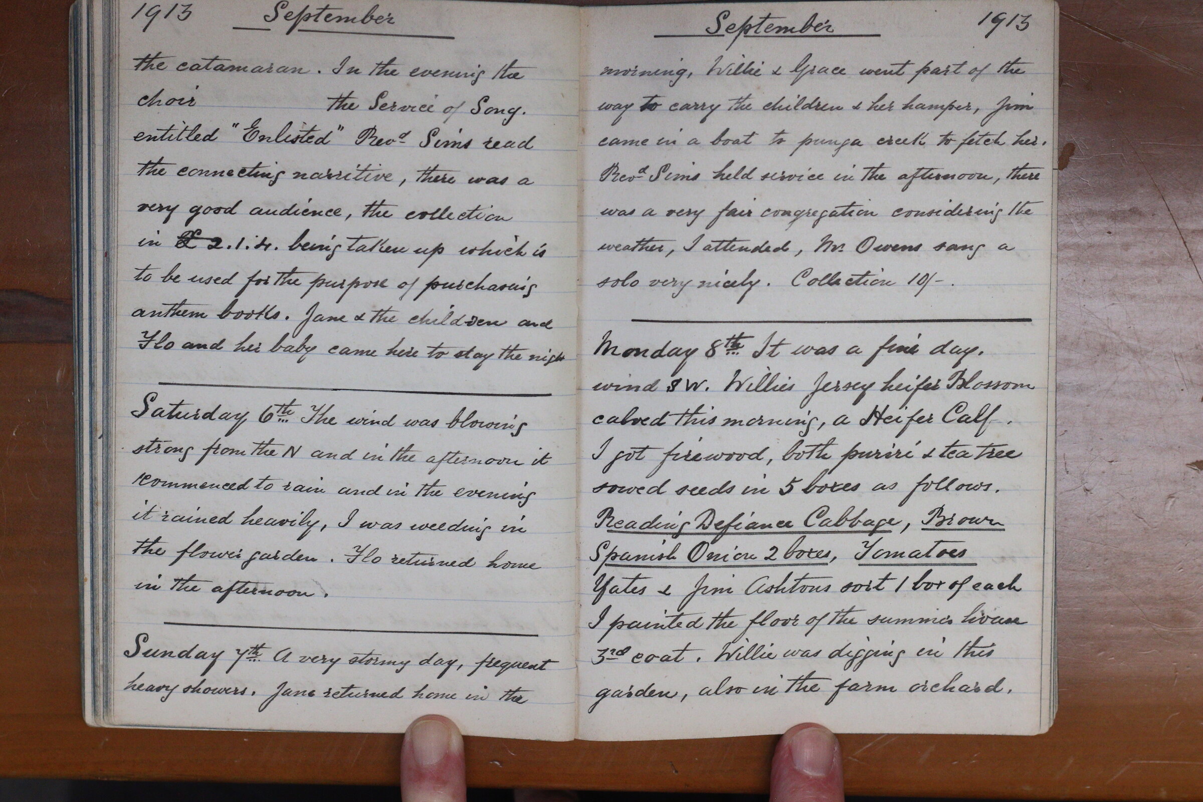 Original CS Clarke diary page