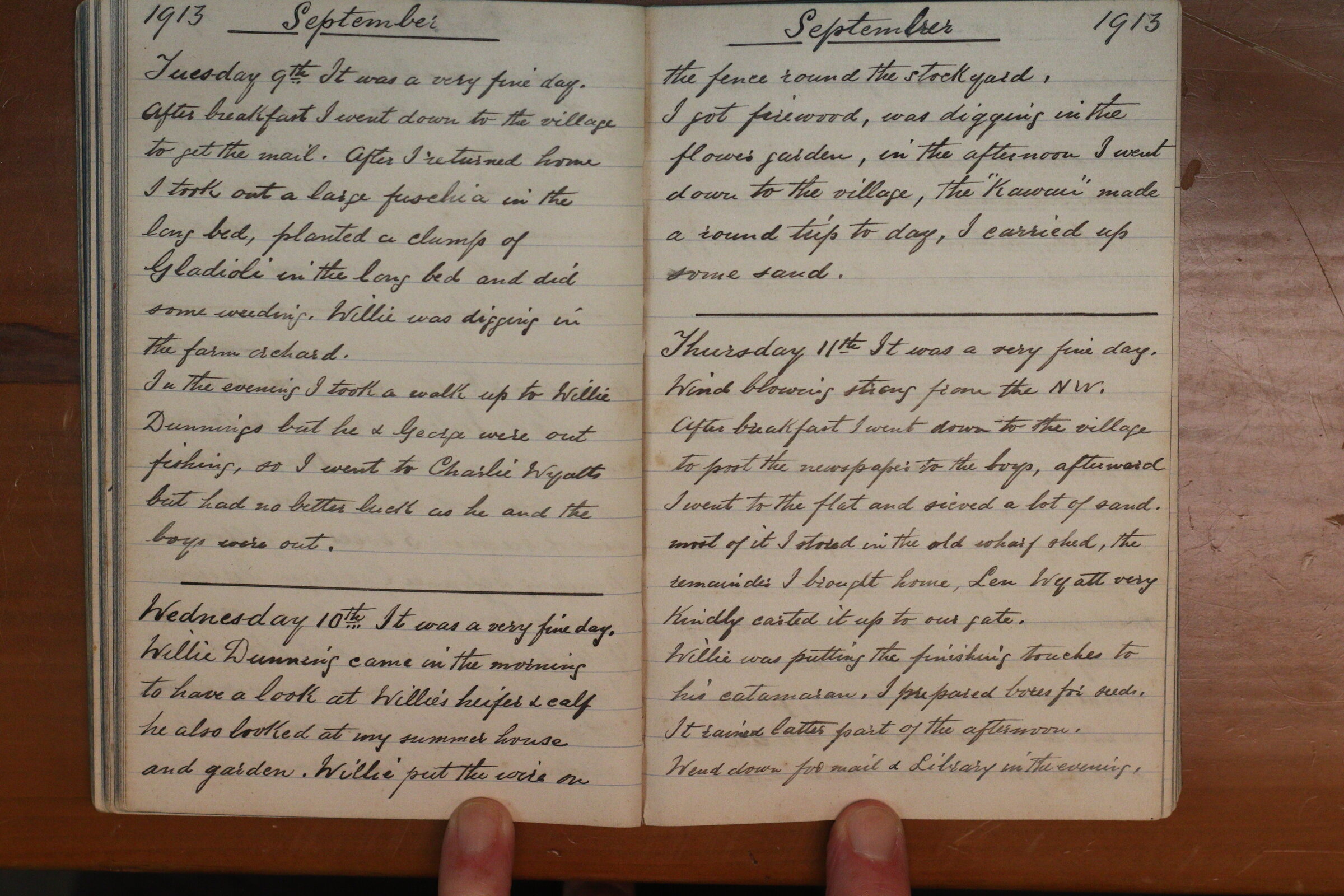 Original CS Clarke diary page