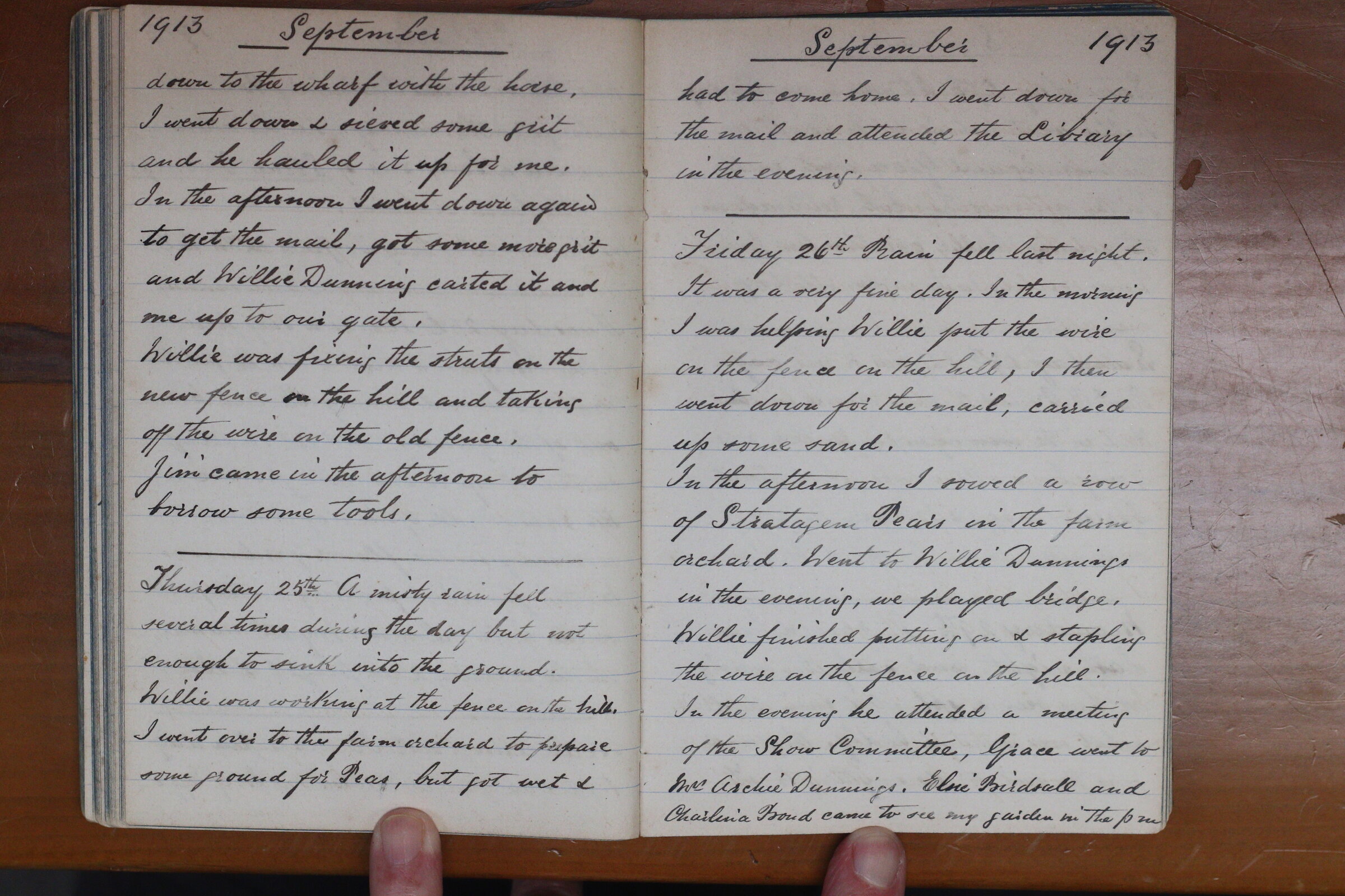 Original CS Clarke diary page
