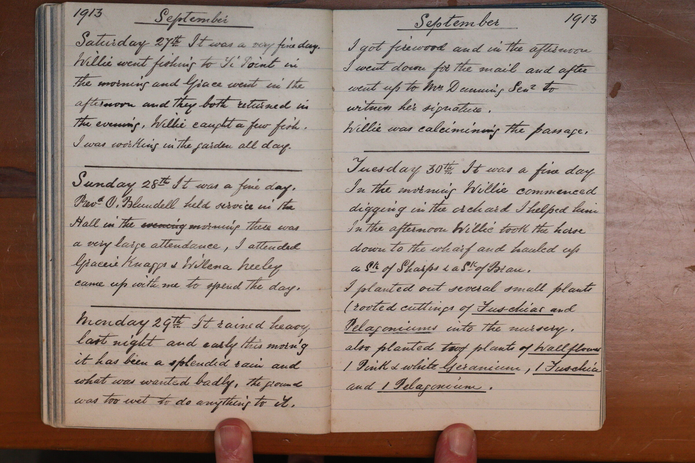 Original CS Clarke diary page
