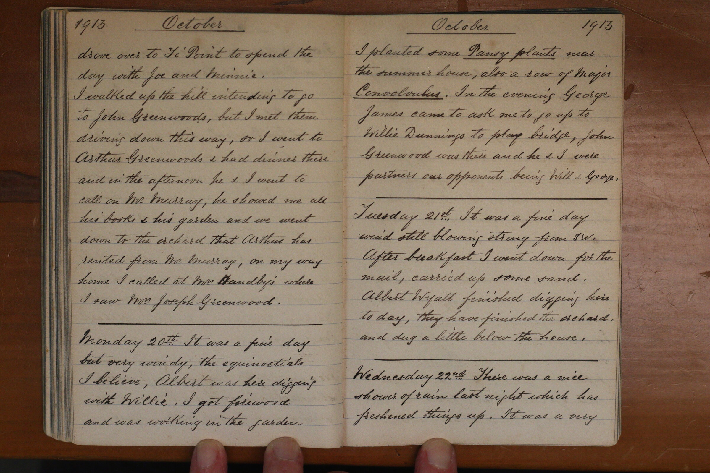 Original CS Clarke diary page