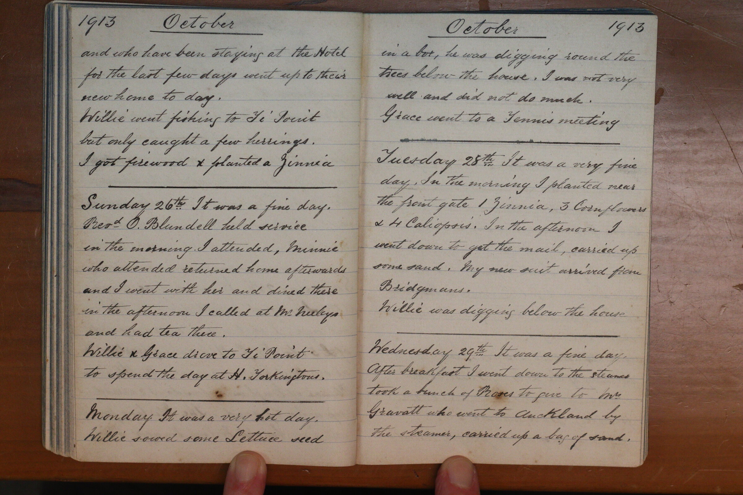 Original CS Clarke diary page