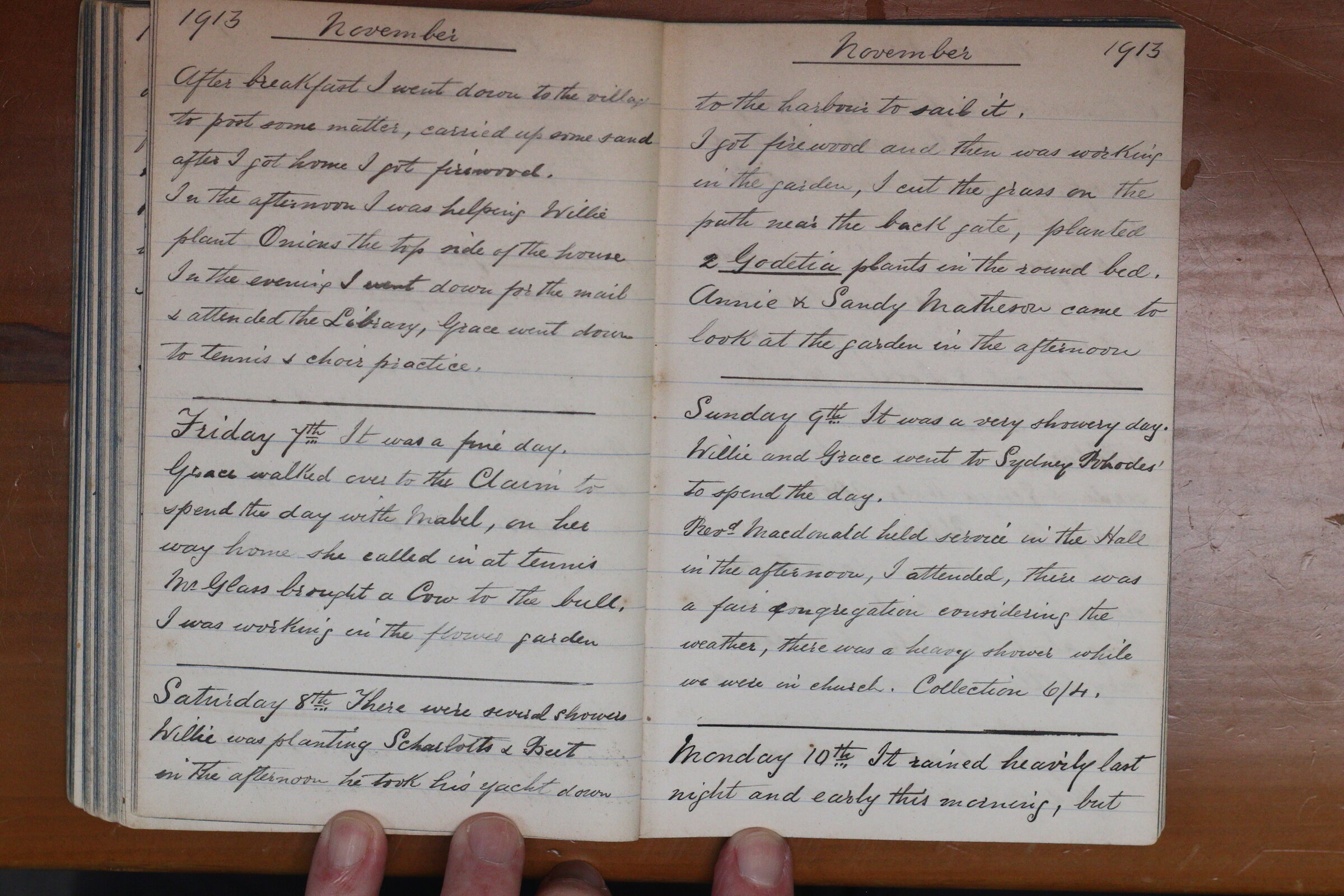 Original CS Clarke diary page