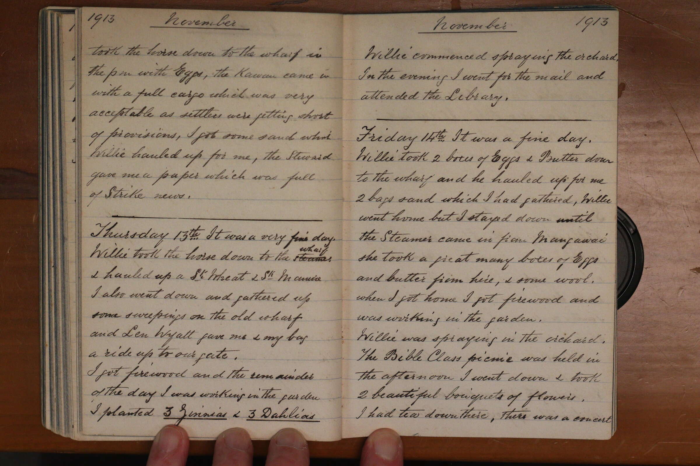 Original CS Clarke diary page
