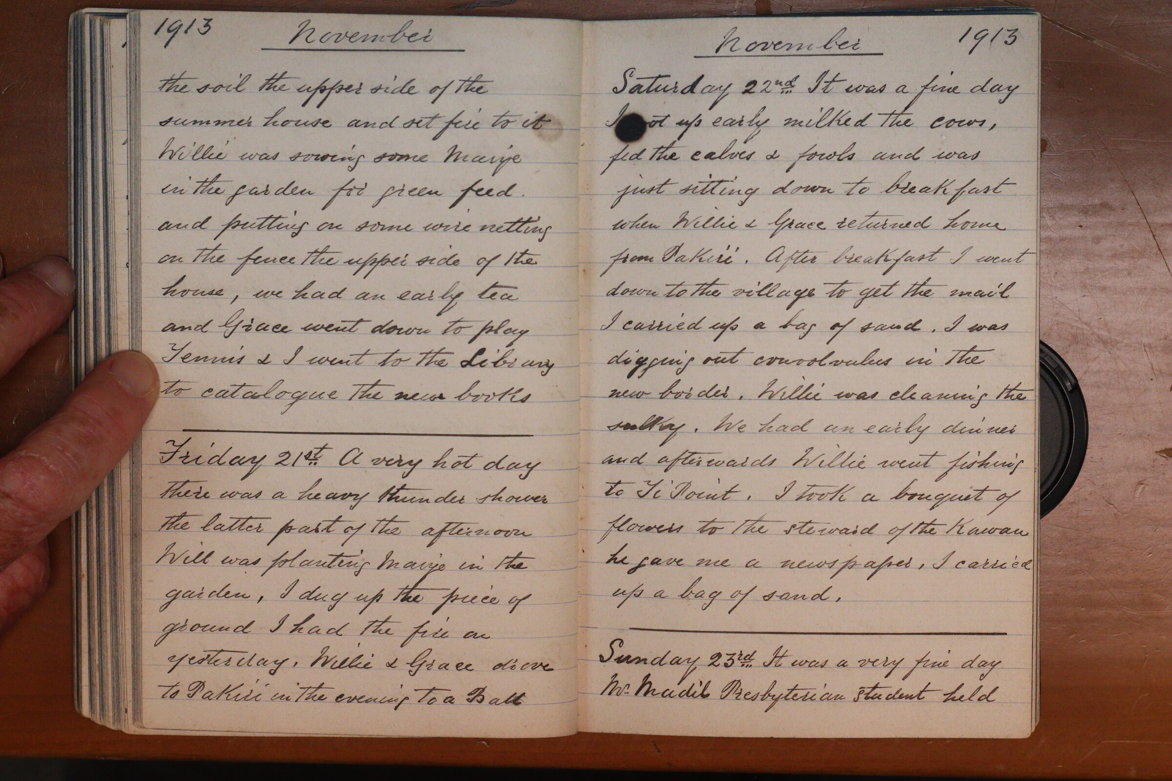 Original CS Clarke diary page