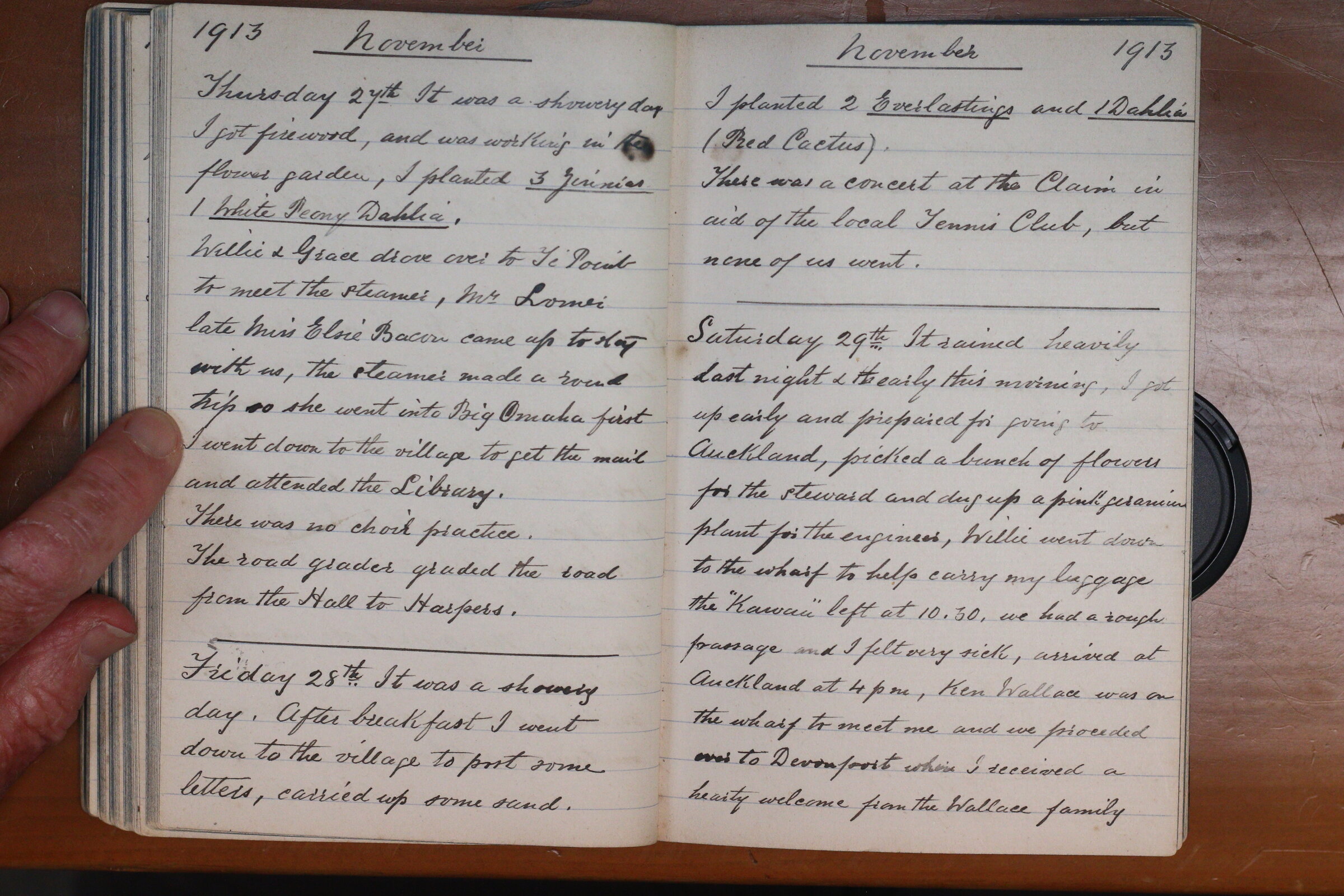 Original CS Clarke diary page