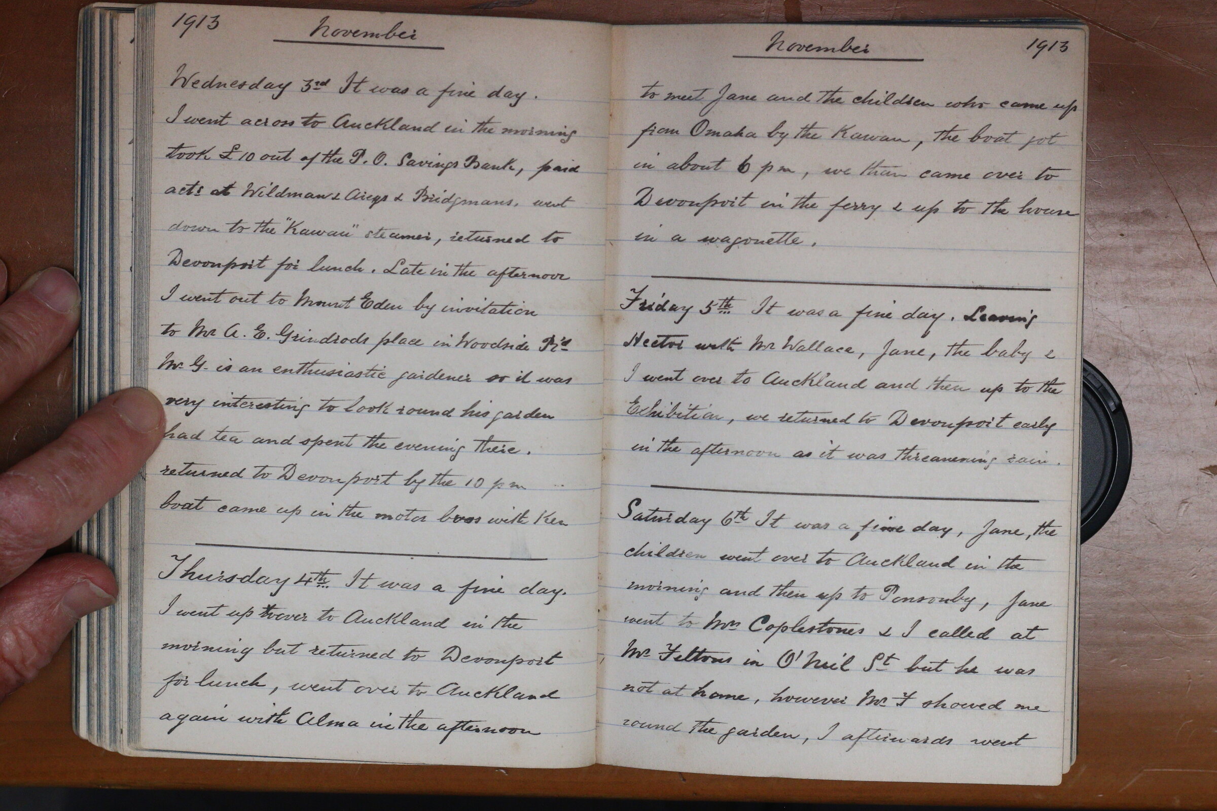 Original CS Clarke diary page