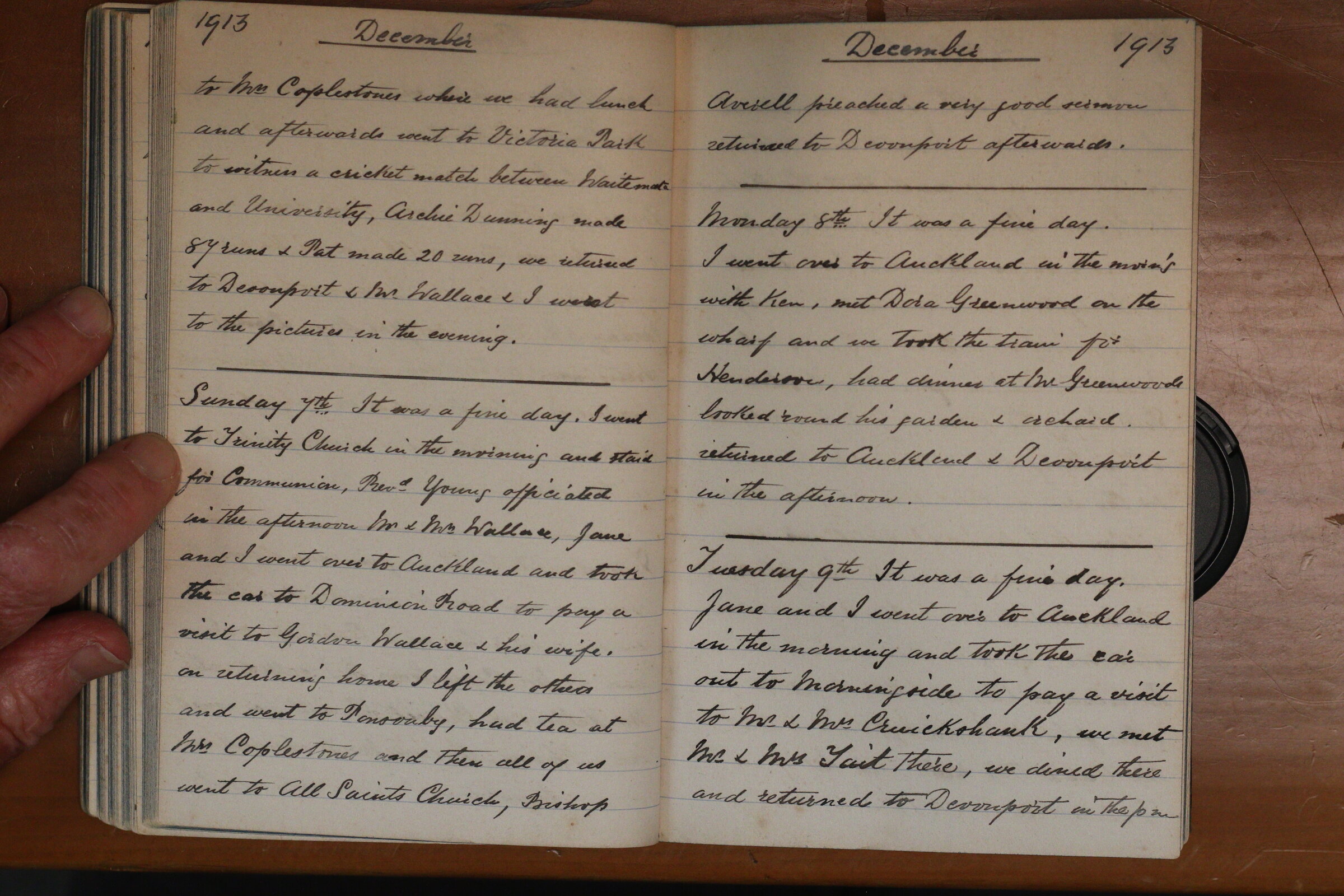 Original CS Clarke diary page