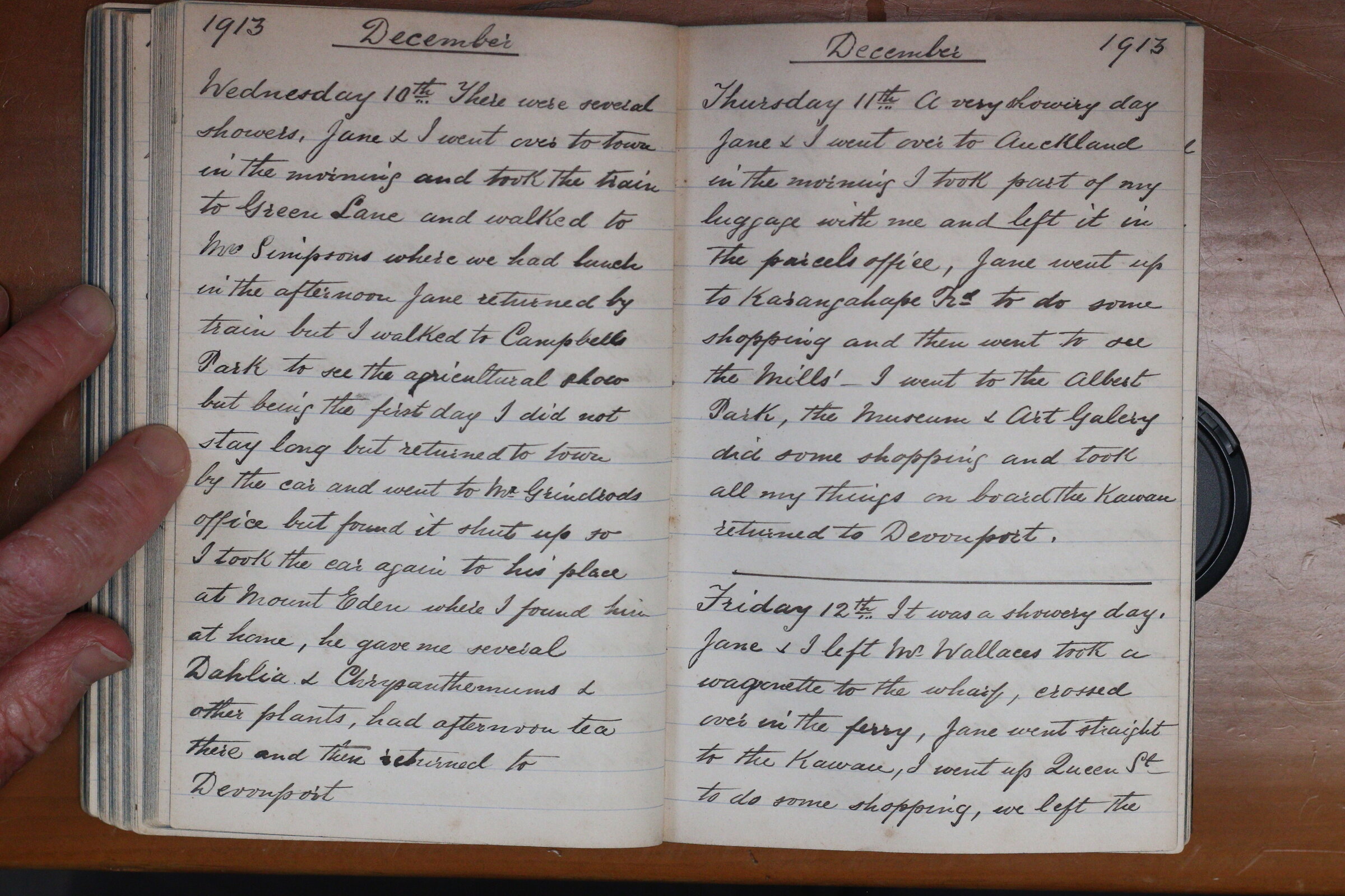 Original CS Clarke diary page