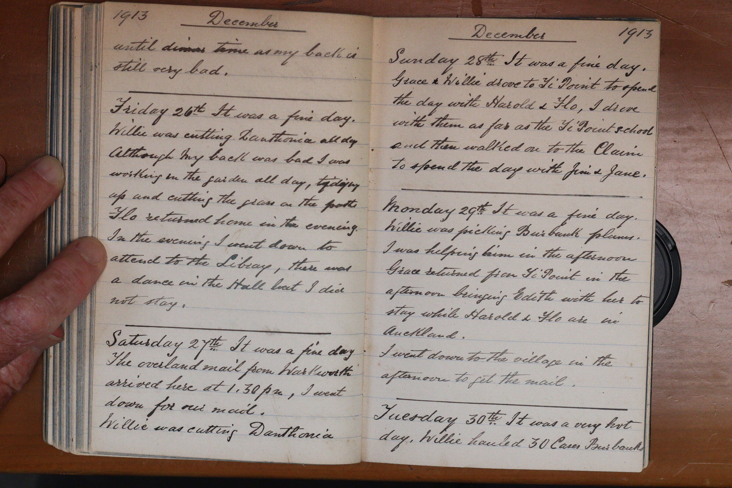 Original CS Clarke diary page