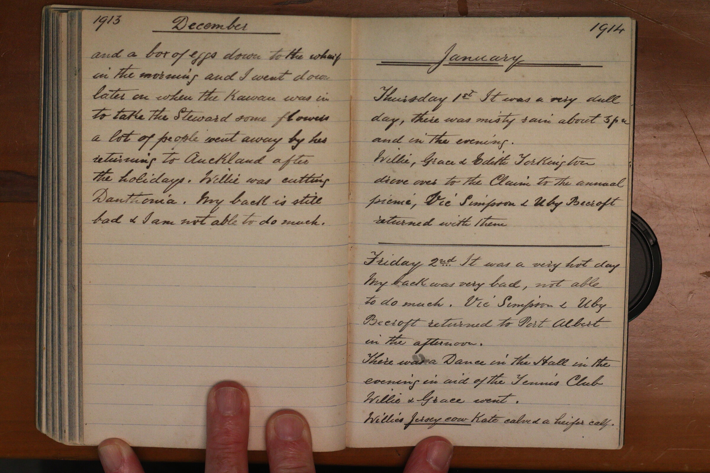 Original CS Clarke diary page