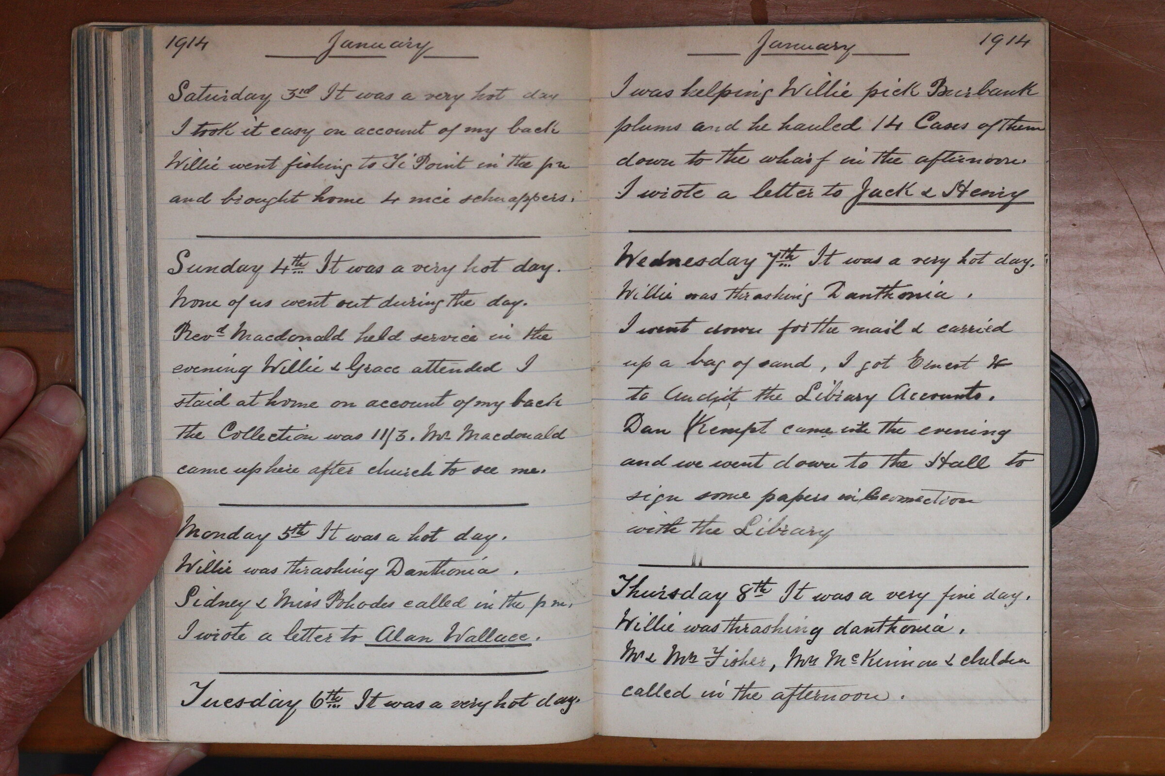 Original CS Clarke diary page