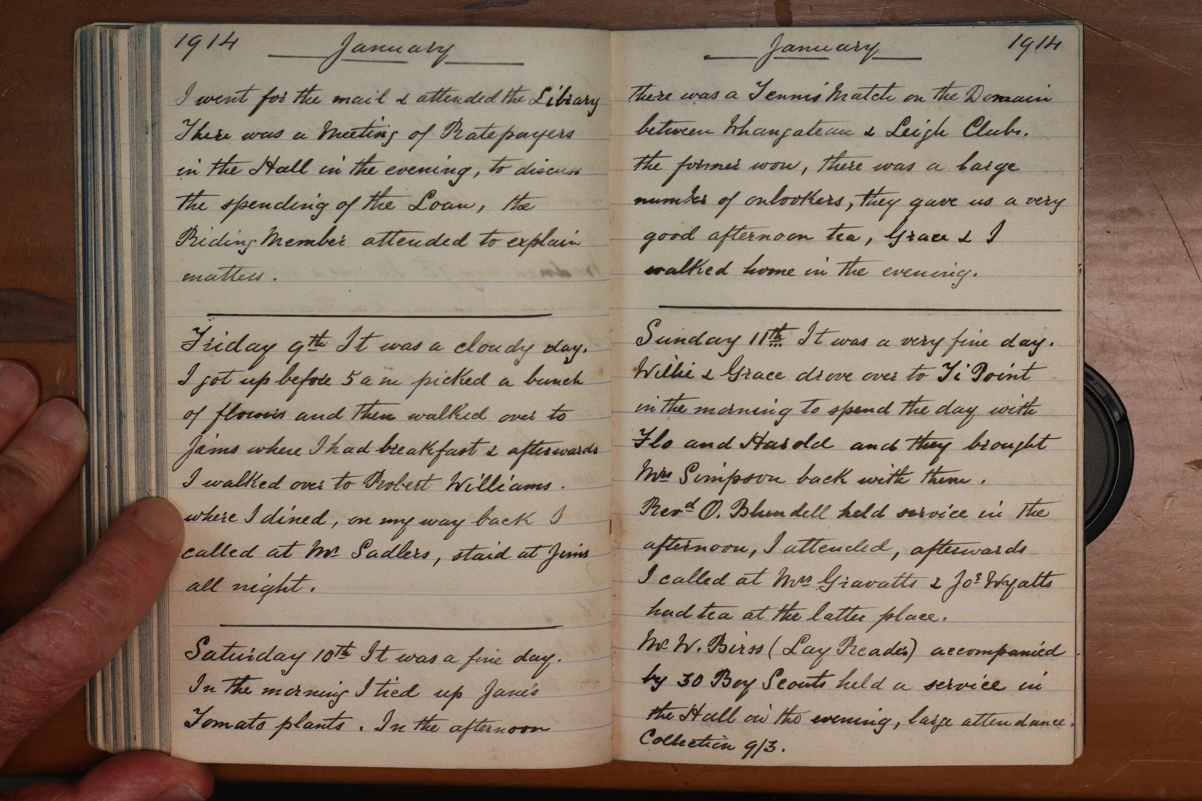 Original CS Clarke diary page