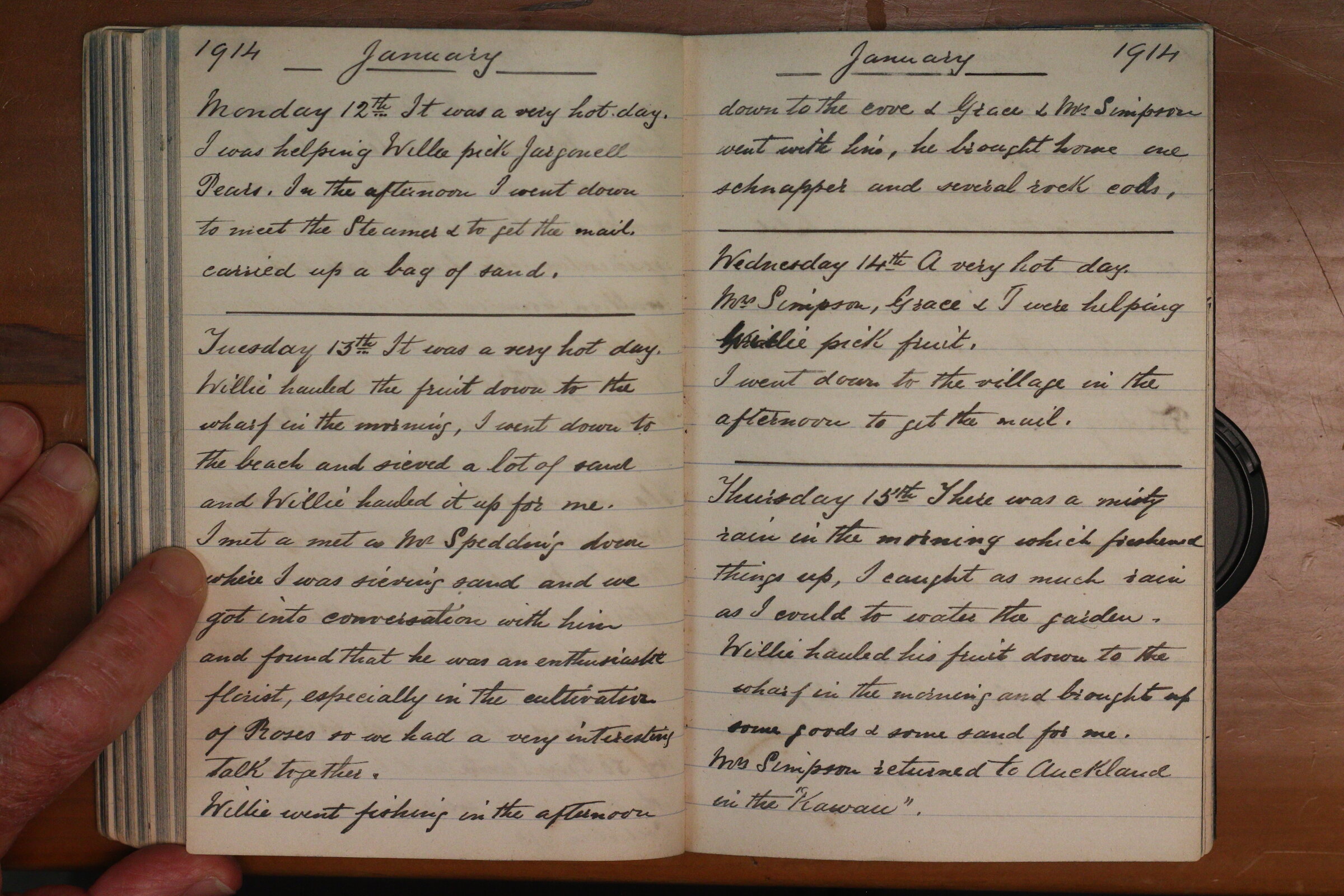 Original CS Clarke diary page