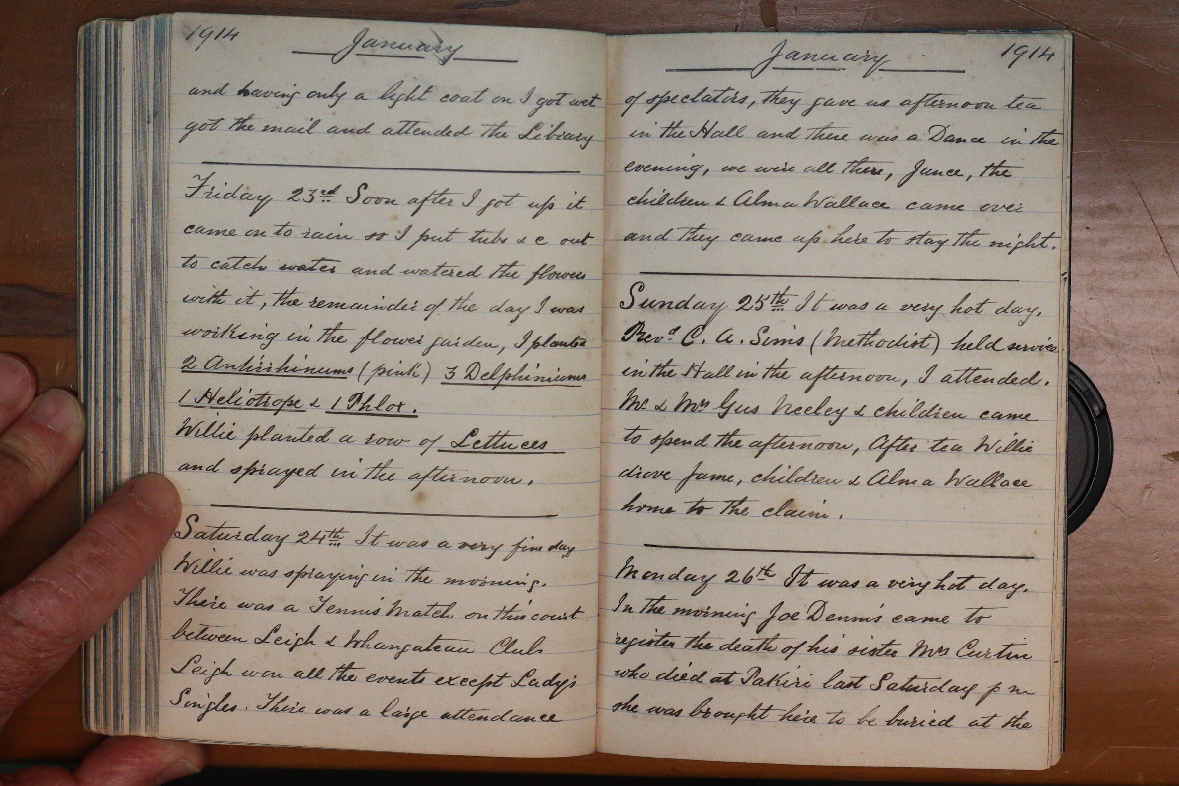 Original CS Clarke diary page