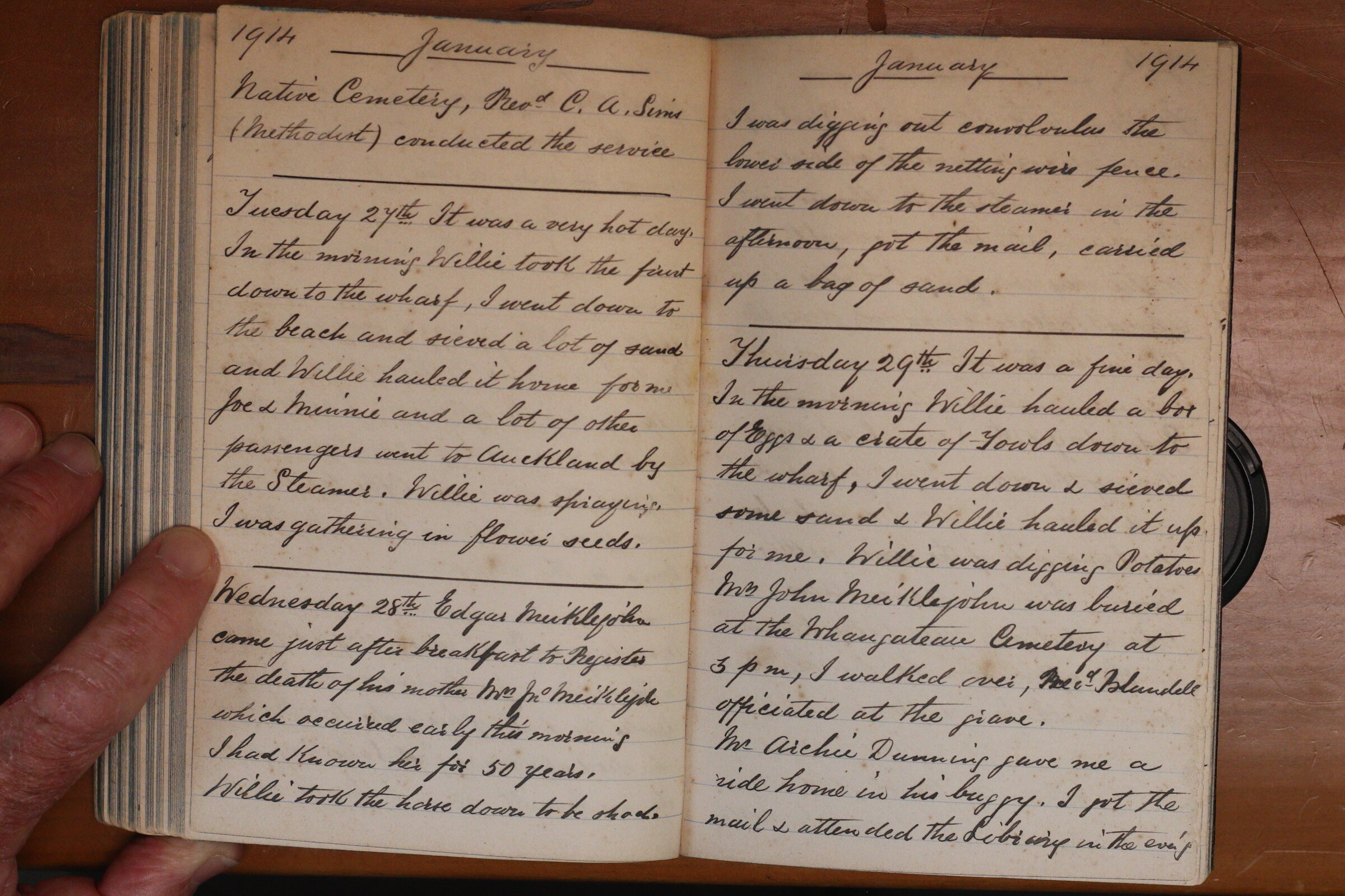Original CS Clarke diary page