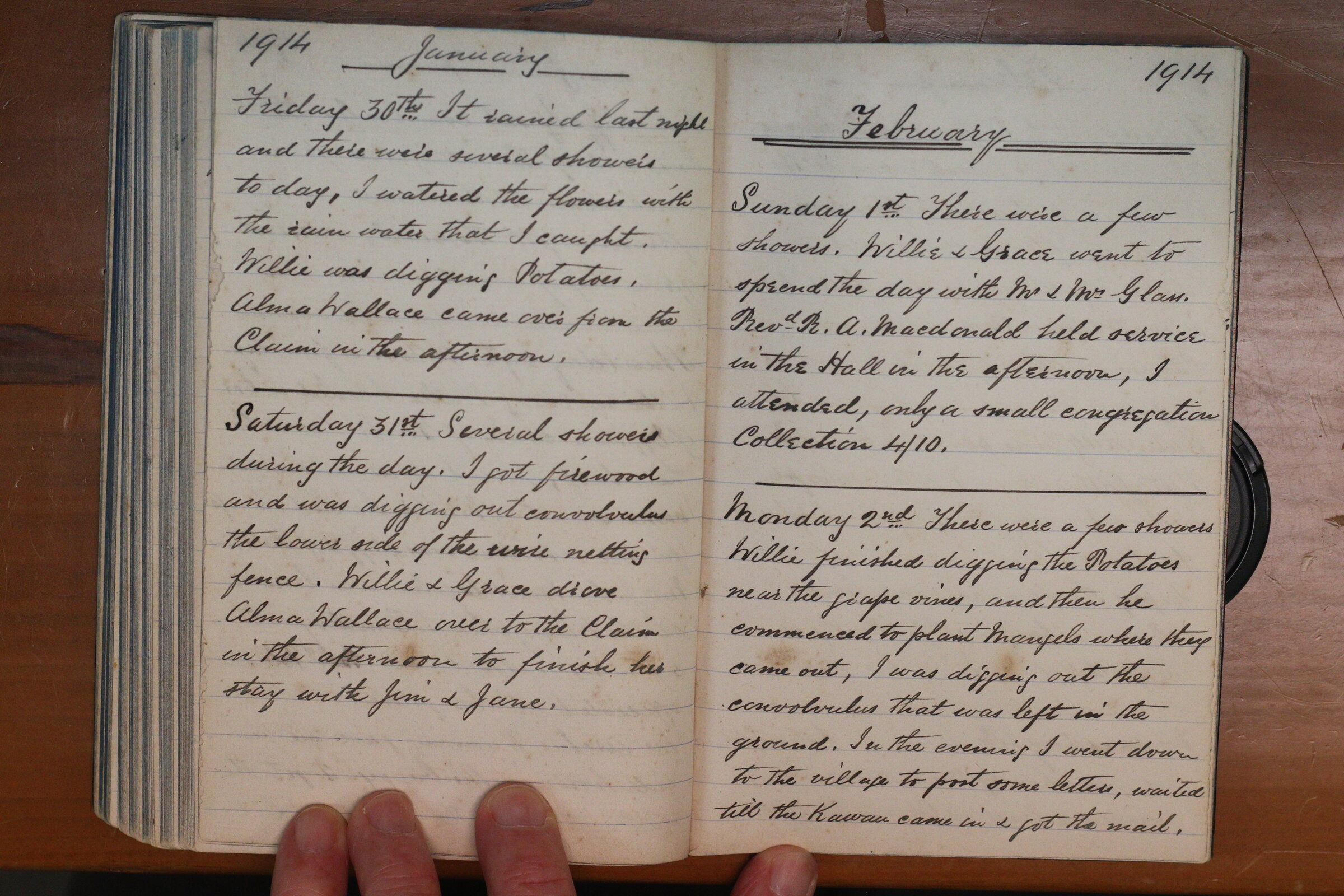 Original CS Clarke diary page