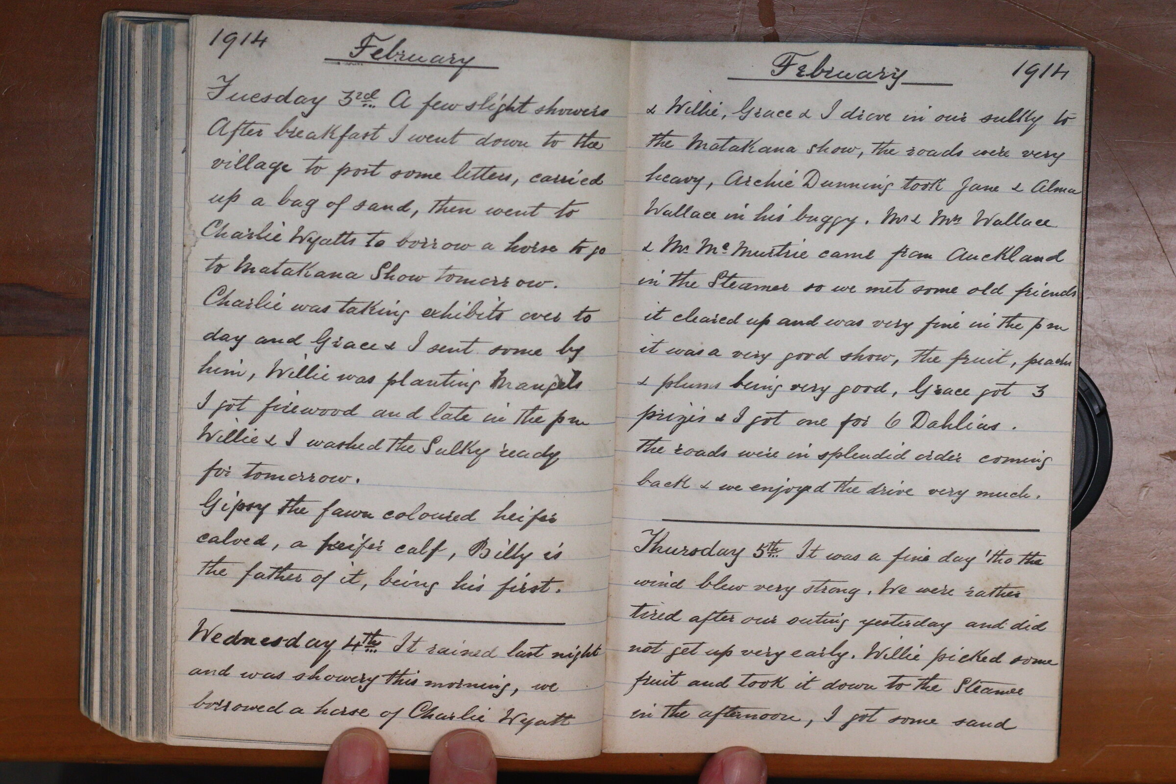 Original CS Clarke diary page