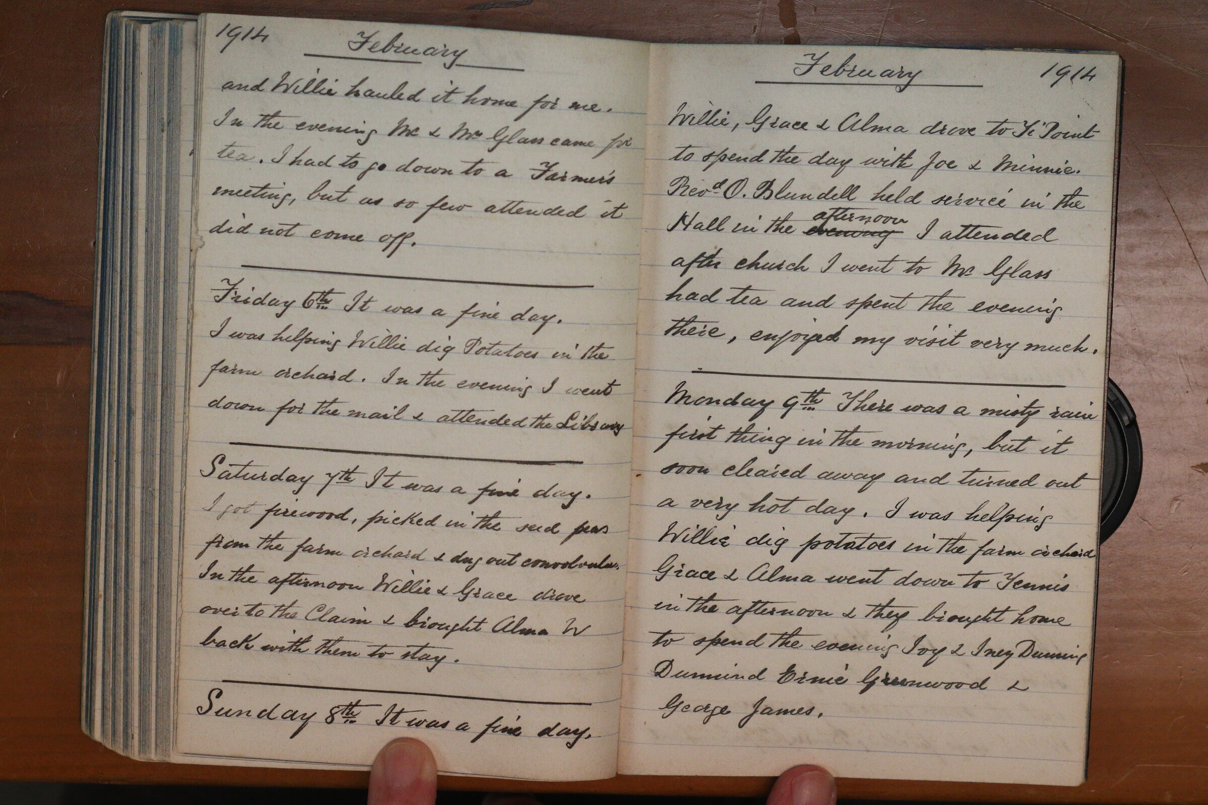 Original CS Clarke diary page