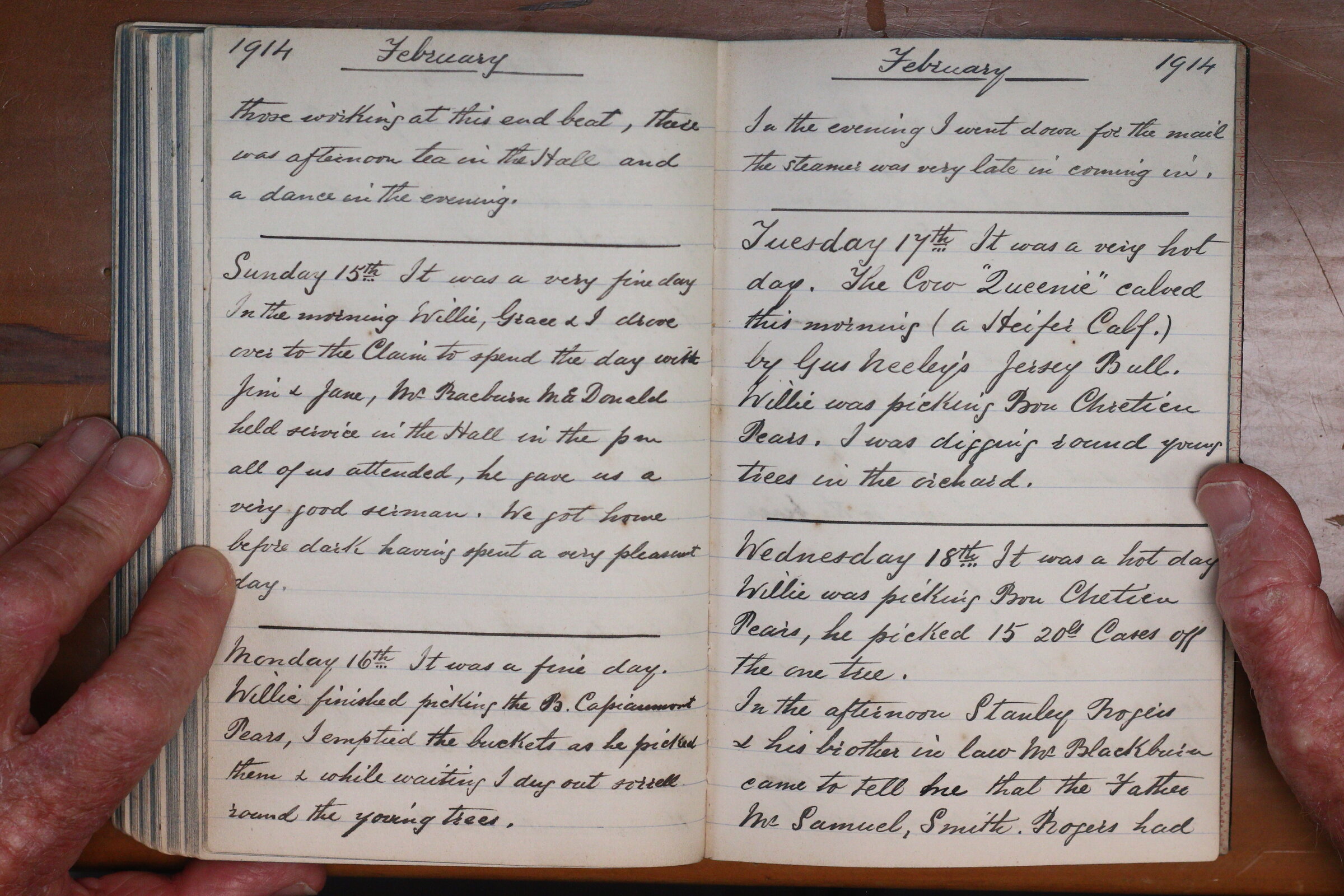 Original CS Clarke diary page